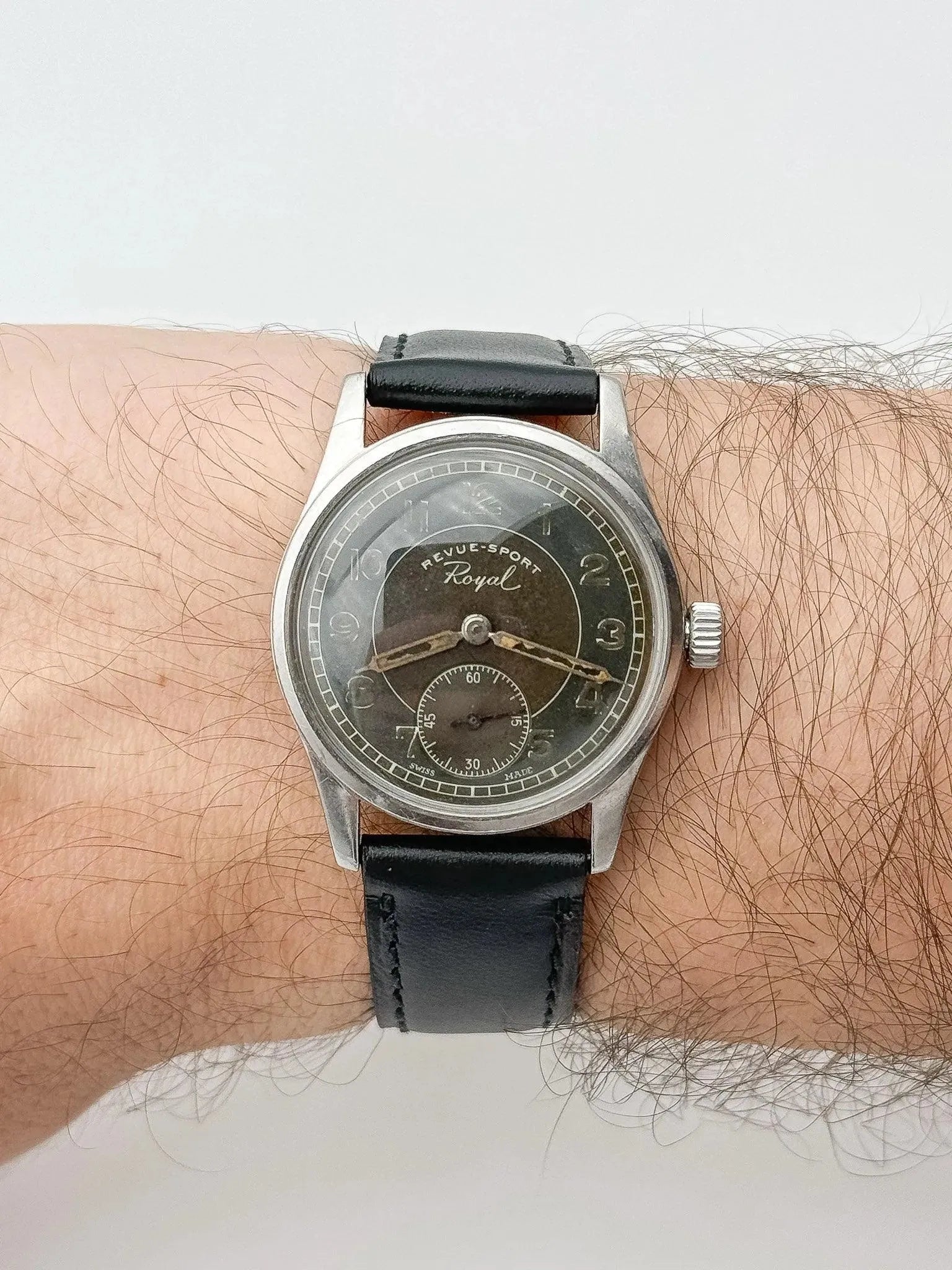 Revue Sport - Chocolat Patine - 1950s - Atelier Victor Paris - Vintage Watch Shop Dubai