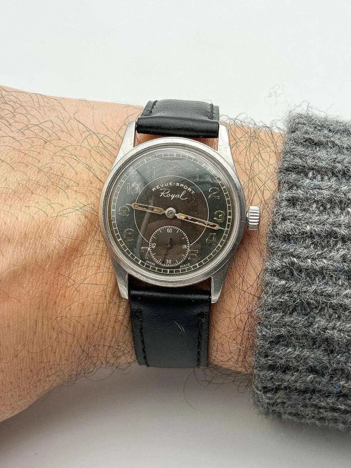 Revue Sport - Chocolat Patine - 1950s - Atelier Victor Paris - Vintage Watch Shop Dubai