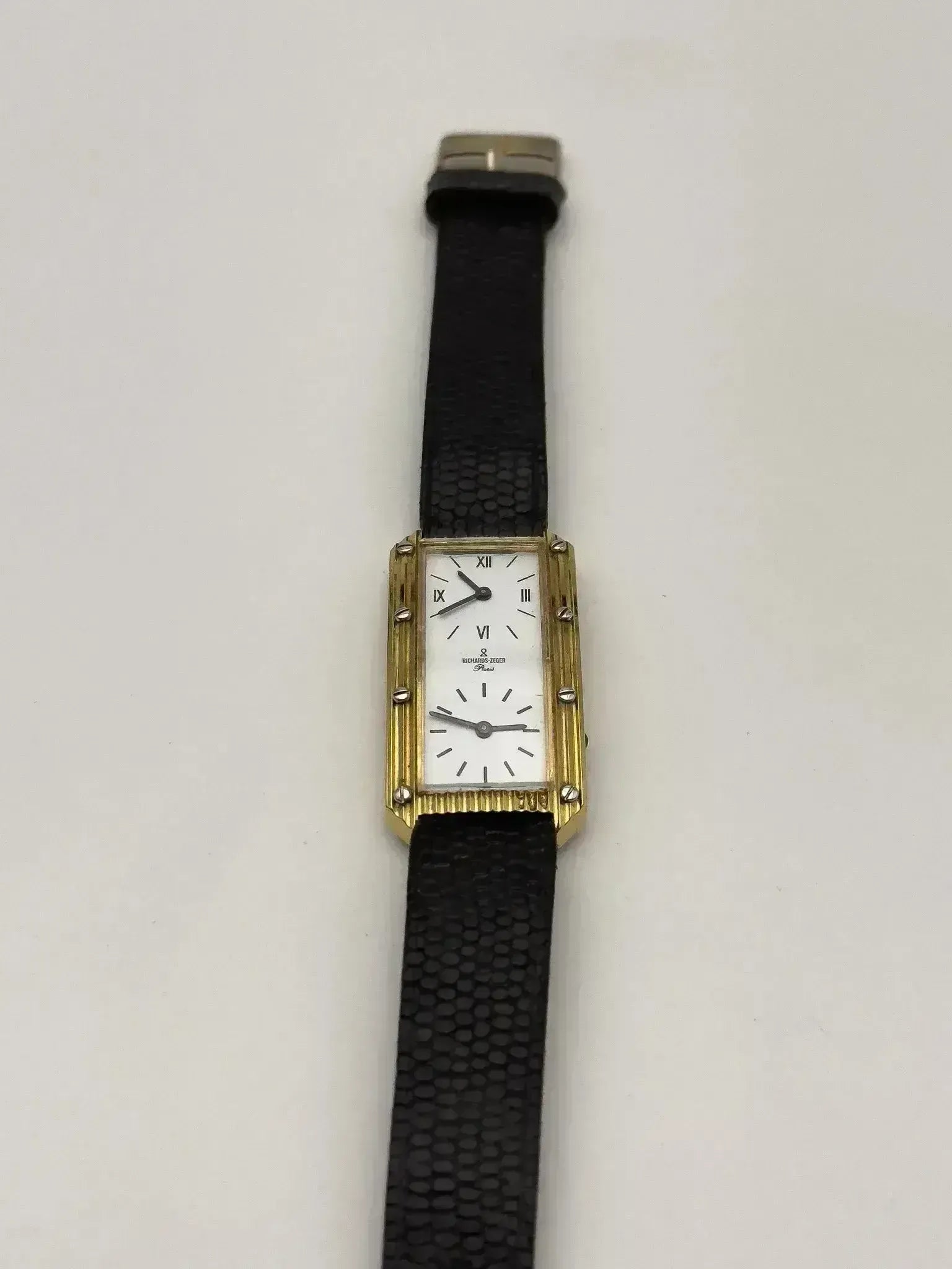 Richards-Zeger - GMT 2 movements plaqué or cadran blanc - 1970s - Atelier Victor