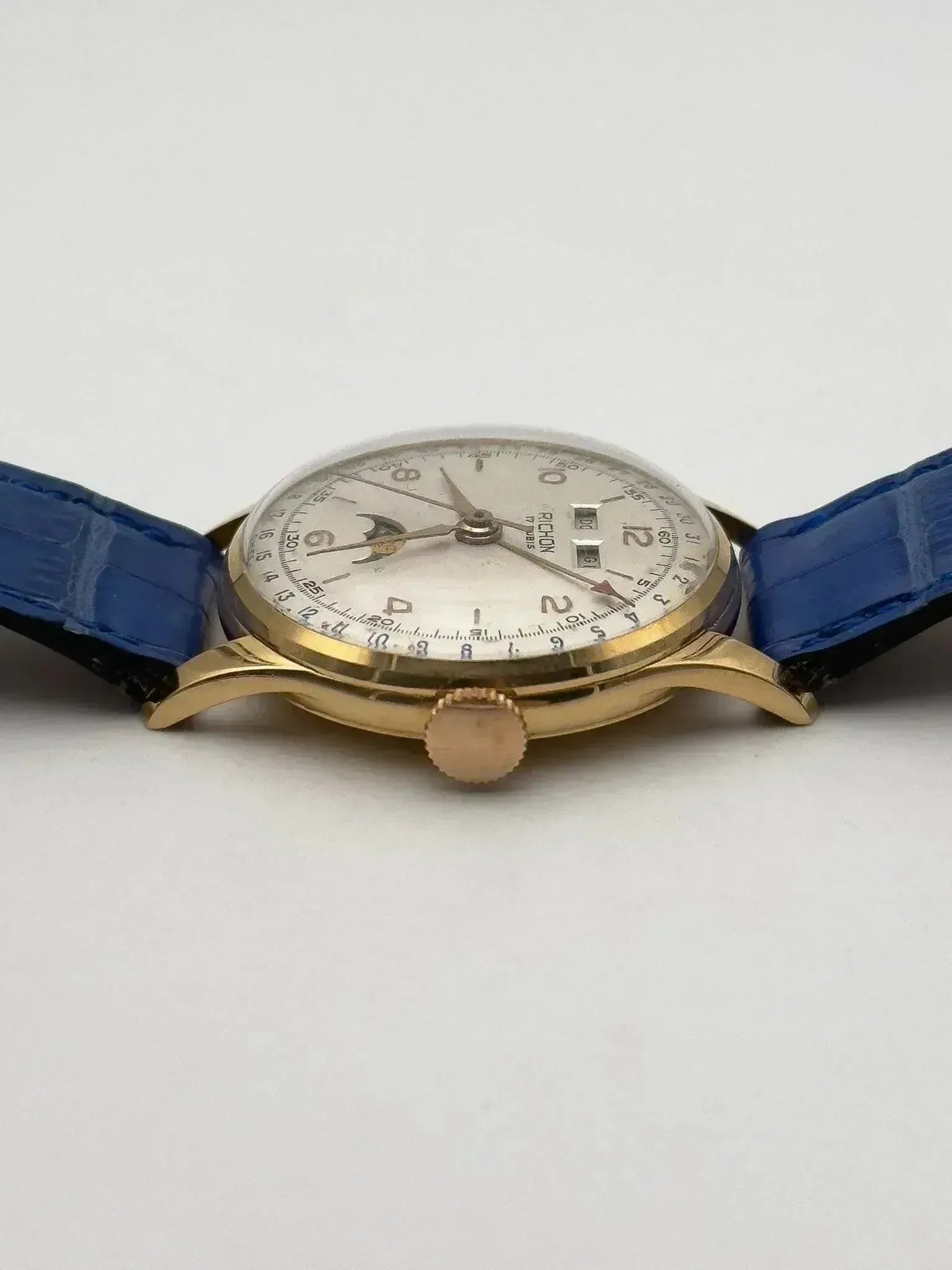 Richon - Venus 206 Or rose 18K Triple Calendar Phase de lune - 1950s - Atelier Victor