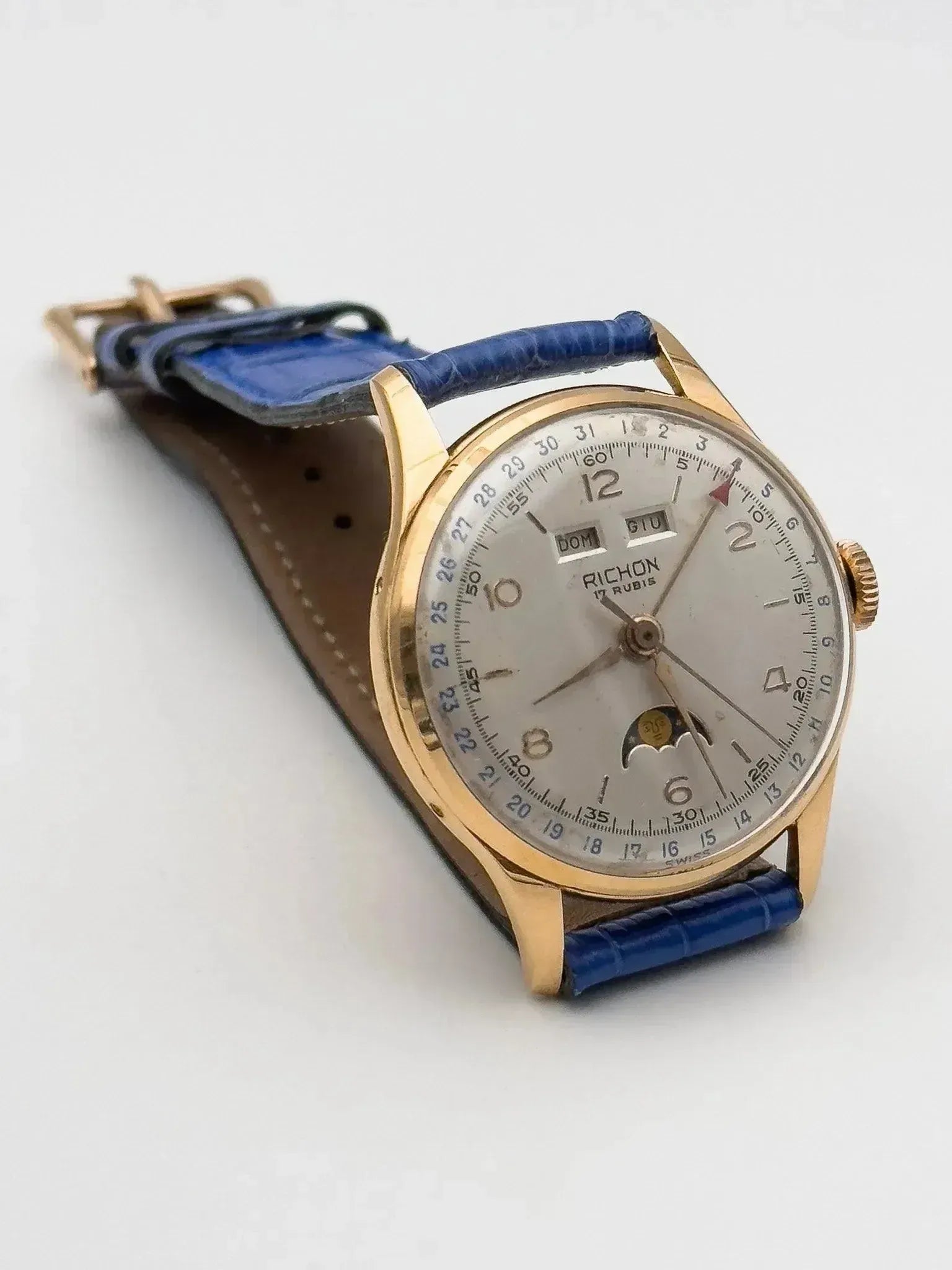 Richon - Venus 206 Or rose 18K Triple Calendar Phase de lune - 1950s - Atelier Victor