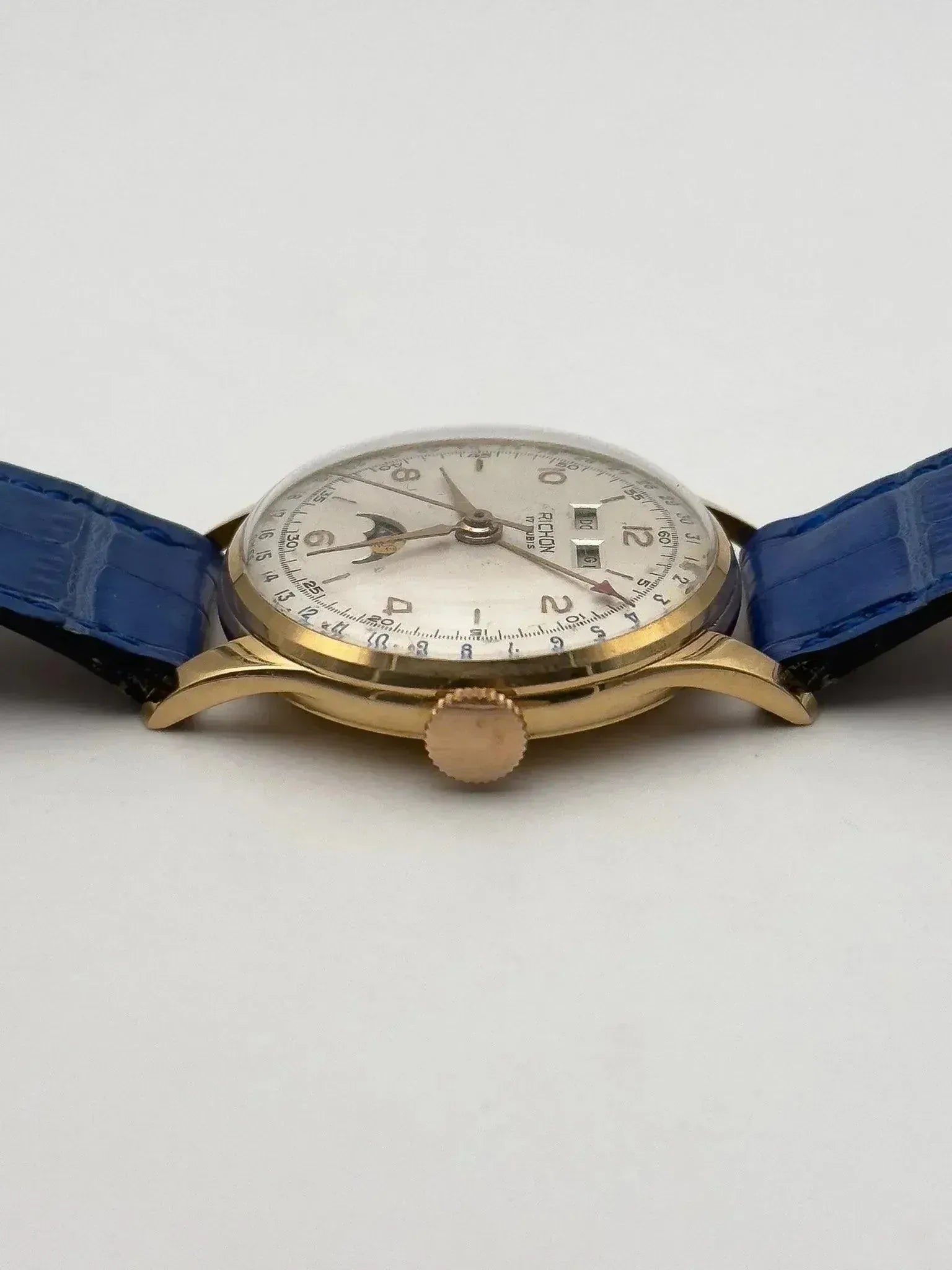 Richon - Venus 206 Or rose 18K Triple Calendar Phase de lune - 1950s - Atelier Victor