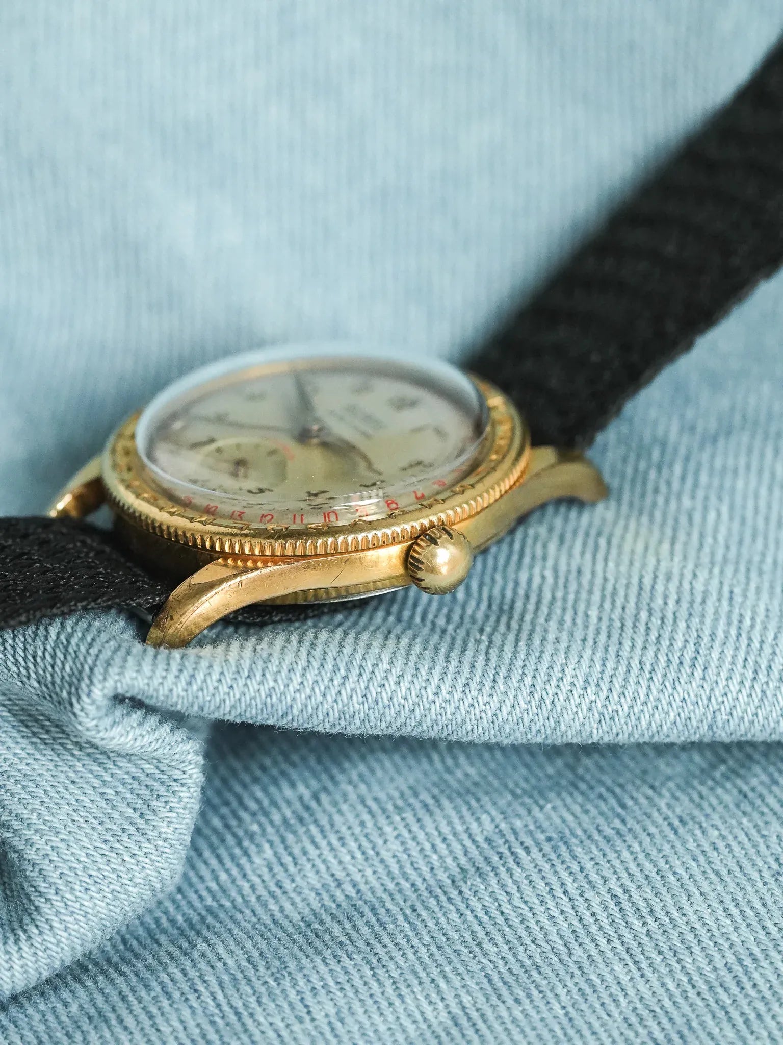 Rogau - Calengraphe Plaqué Or Patine - 1960s - Atelier Victor