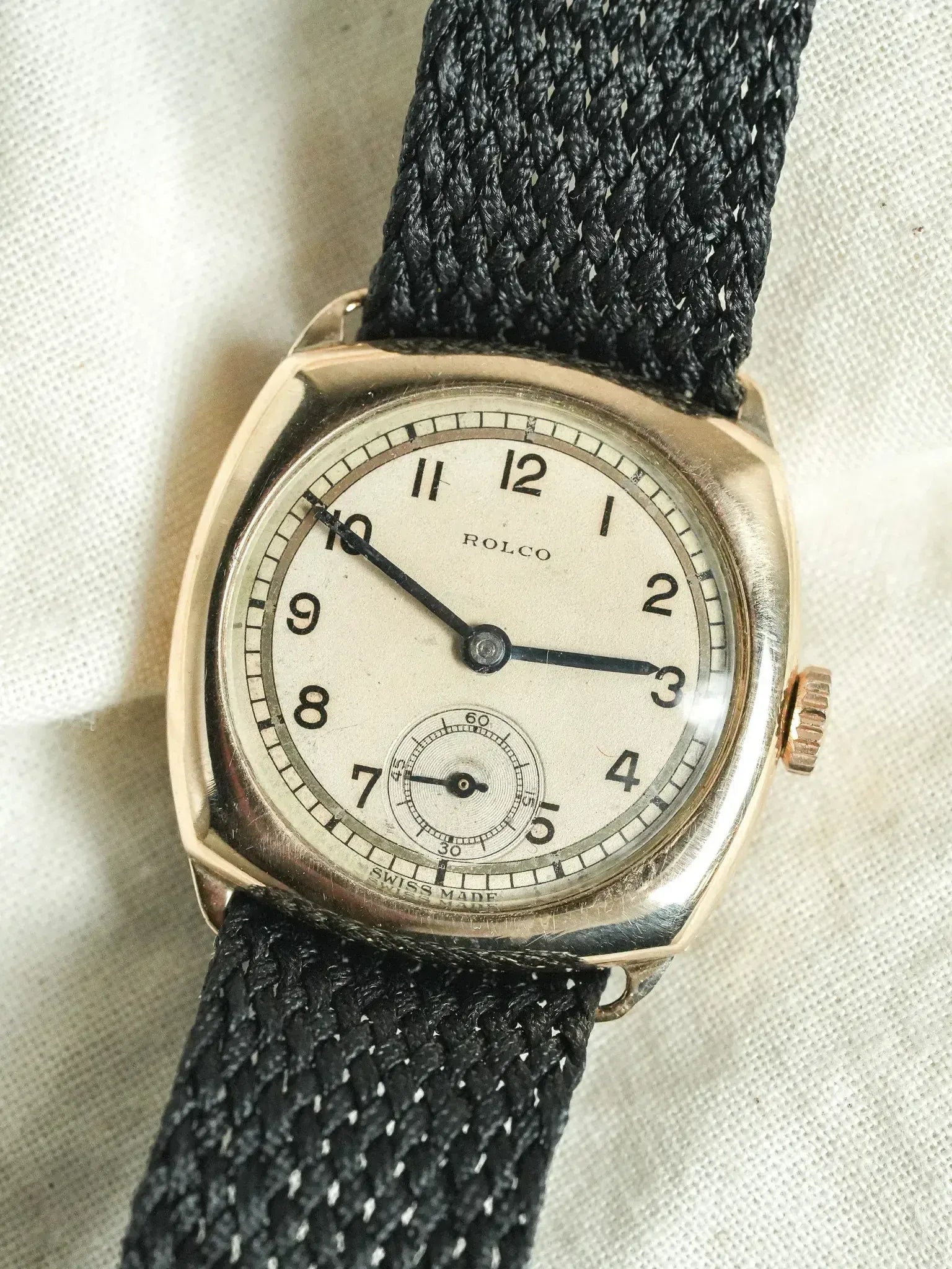 Rolco par Rolex - Coussin Or Rose 9k - 1930s - Atelier Victor