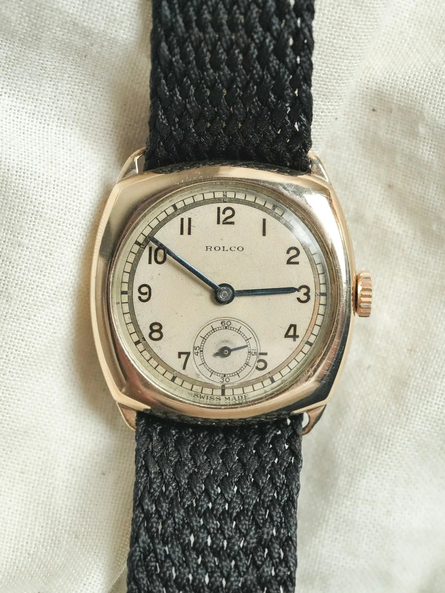 Rolco par Rolex - Coussin Or Rose 9k - 1930s - Atelier Victor