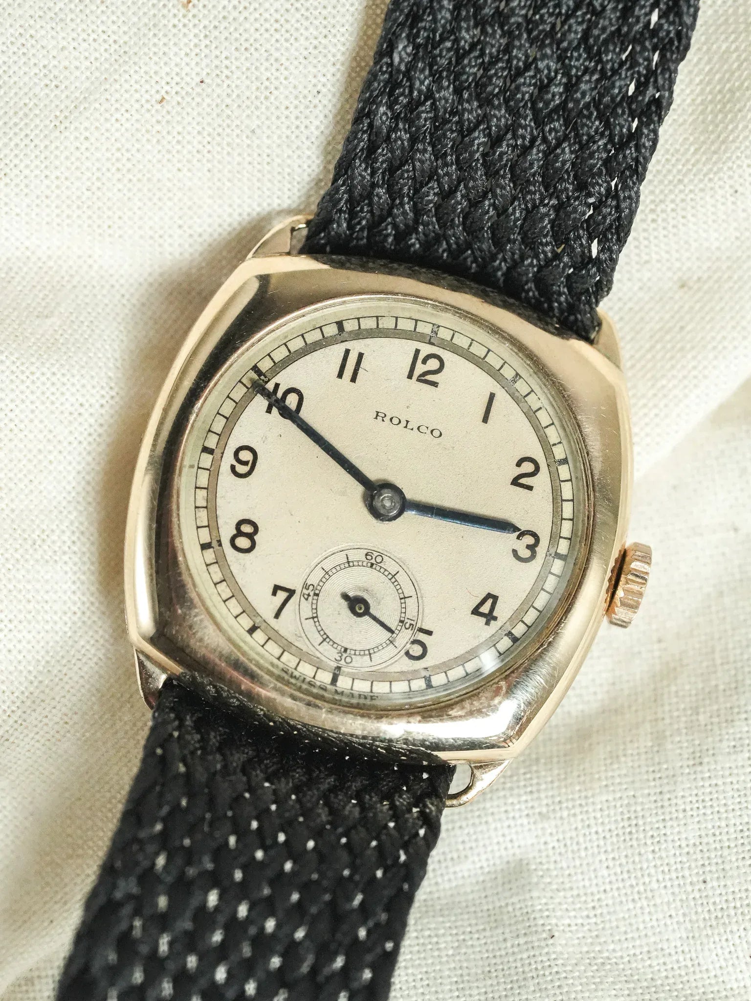 Rolco par Rolex - Coussin Or Rose 9k - 1930s - Atelier Victor