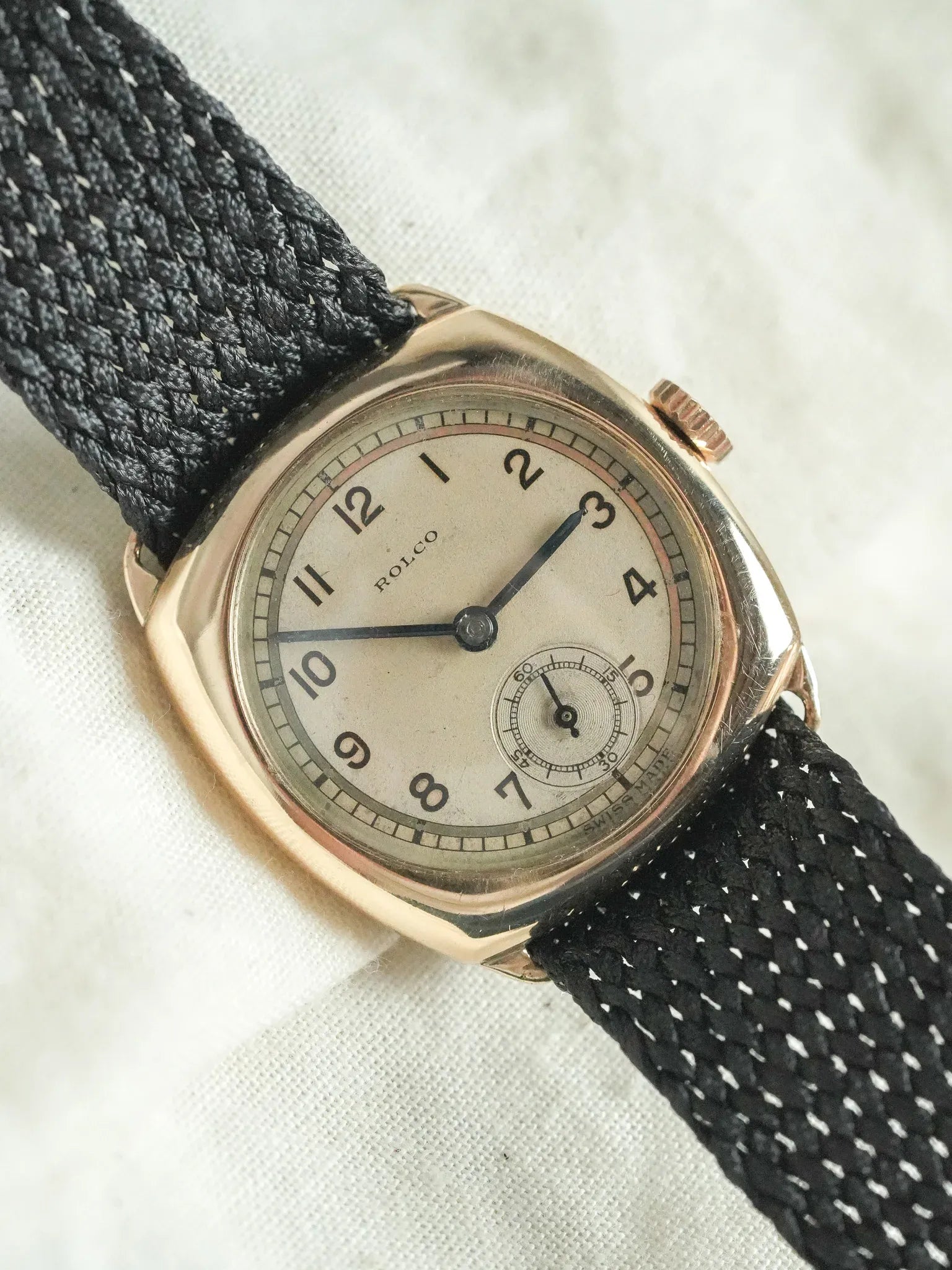 Rolco par Rolex - Coussin Or Rose 9k - 1930s - Atelier Victor - Vintage Shop