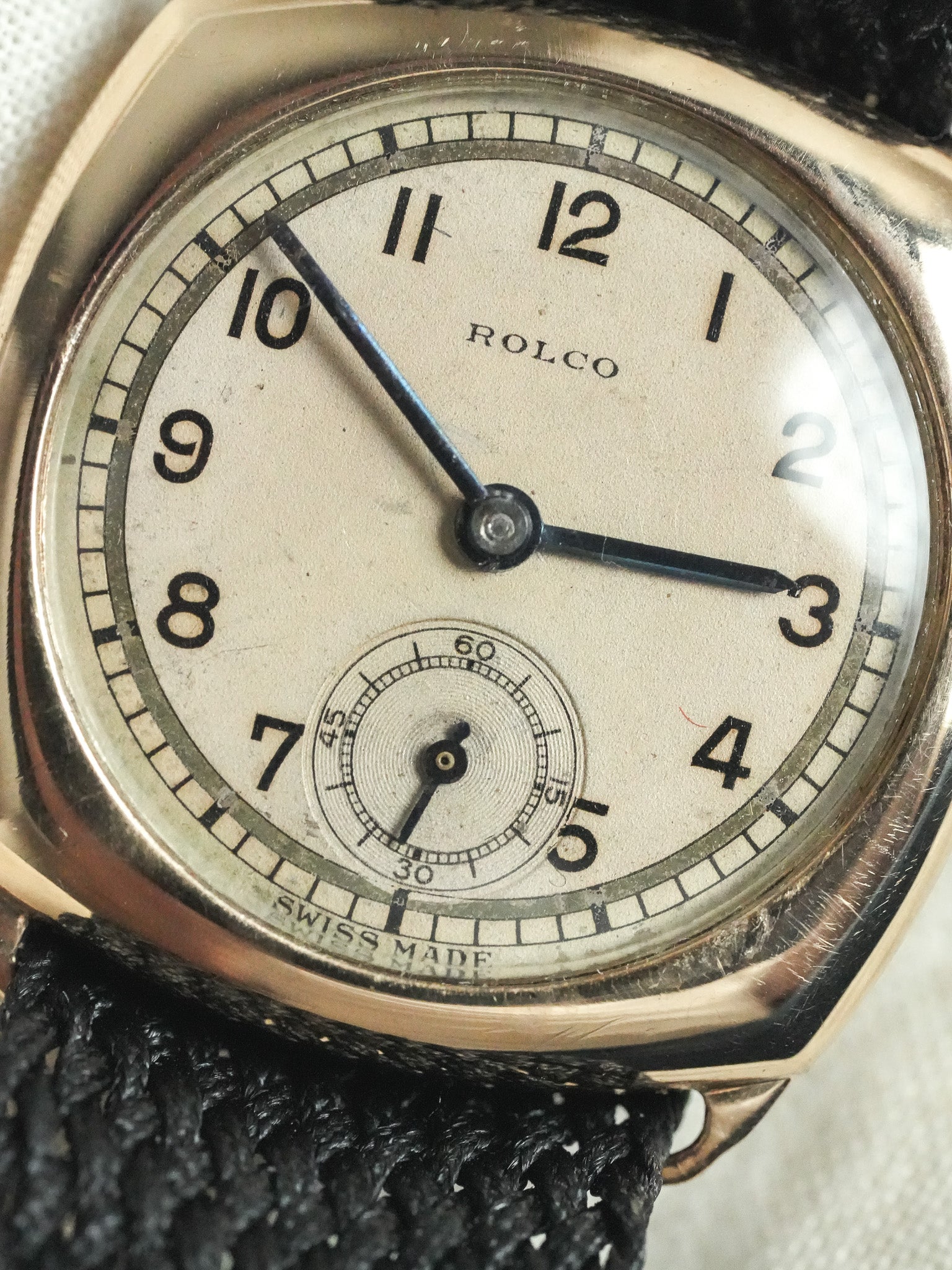 Rolco par Rolex - Coussin Or Rose 9k - 1930s - Atelier Victor - Vintage Shop