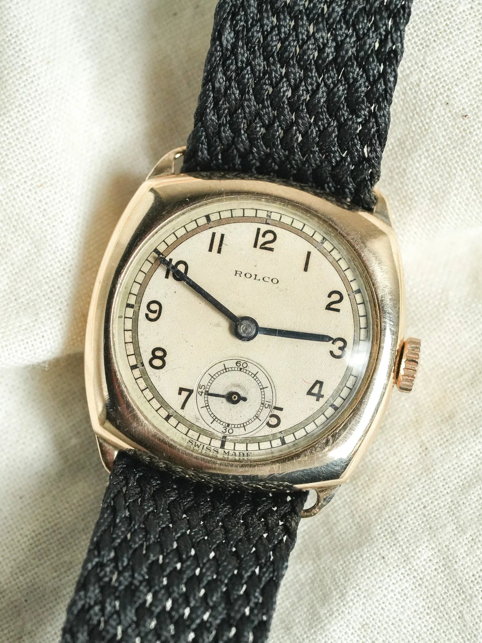 Rolco par Rolex - Coussin Or Rose 9k - 1930s - Atelier Victor - Vintage Shop