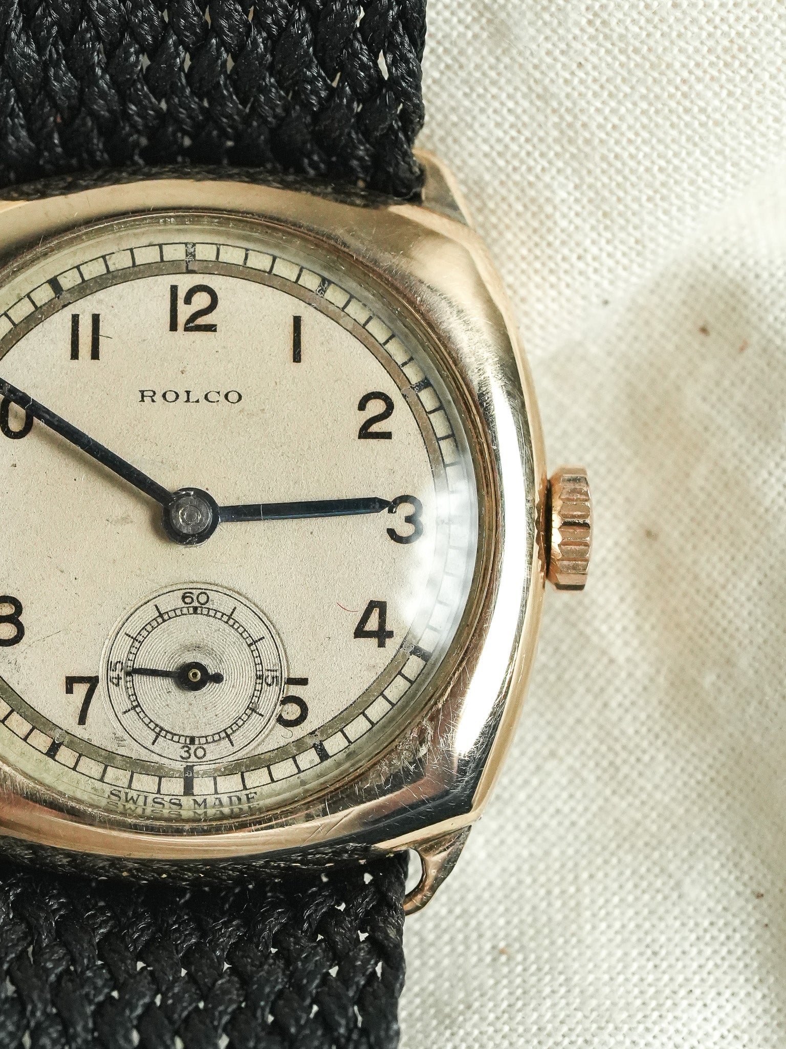 Rolco par Rolex - Coussin Or Rose 9k - 1930s - Atelier Victor - Vintage Shop