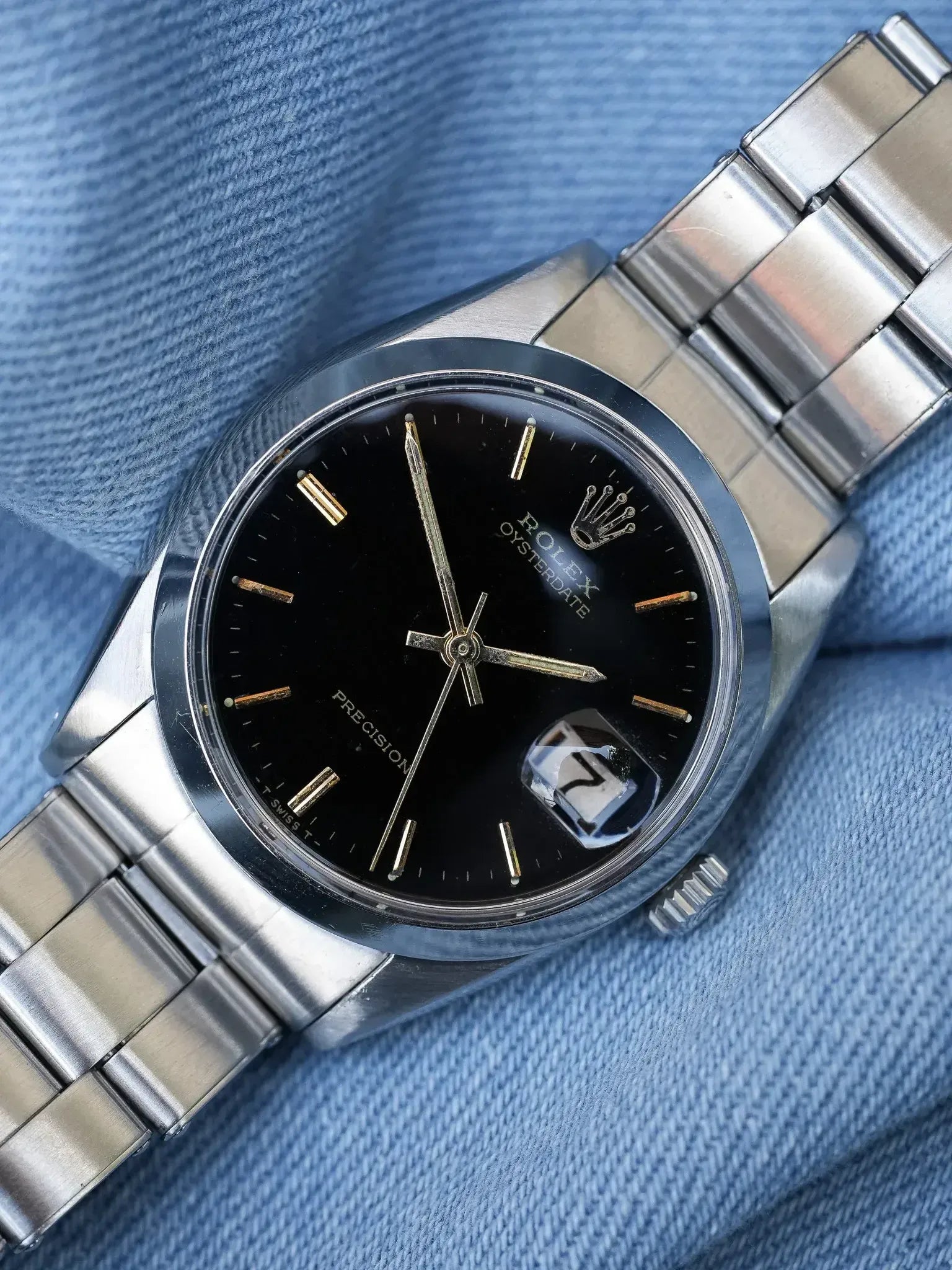 Rolex - 6694 Oysterdate Precision Date Noir Index Or - 1954 - Atelier Victor