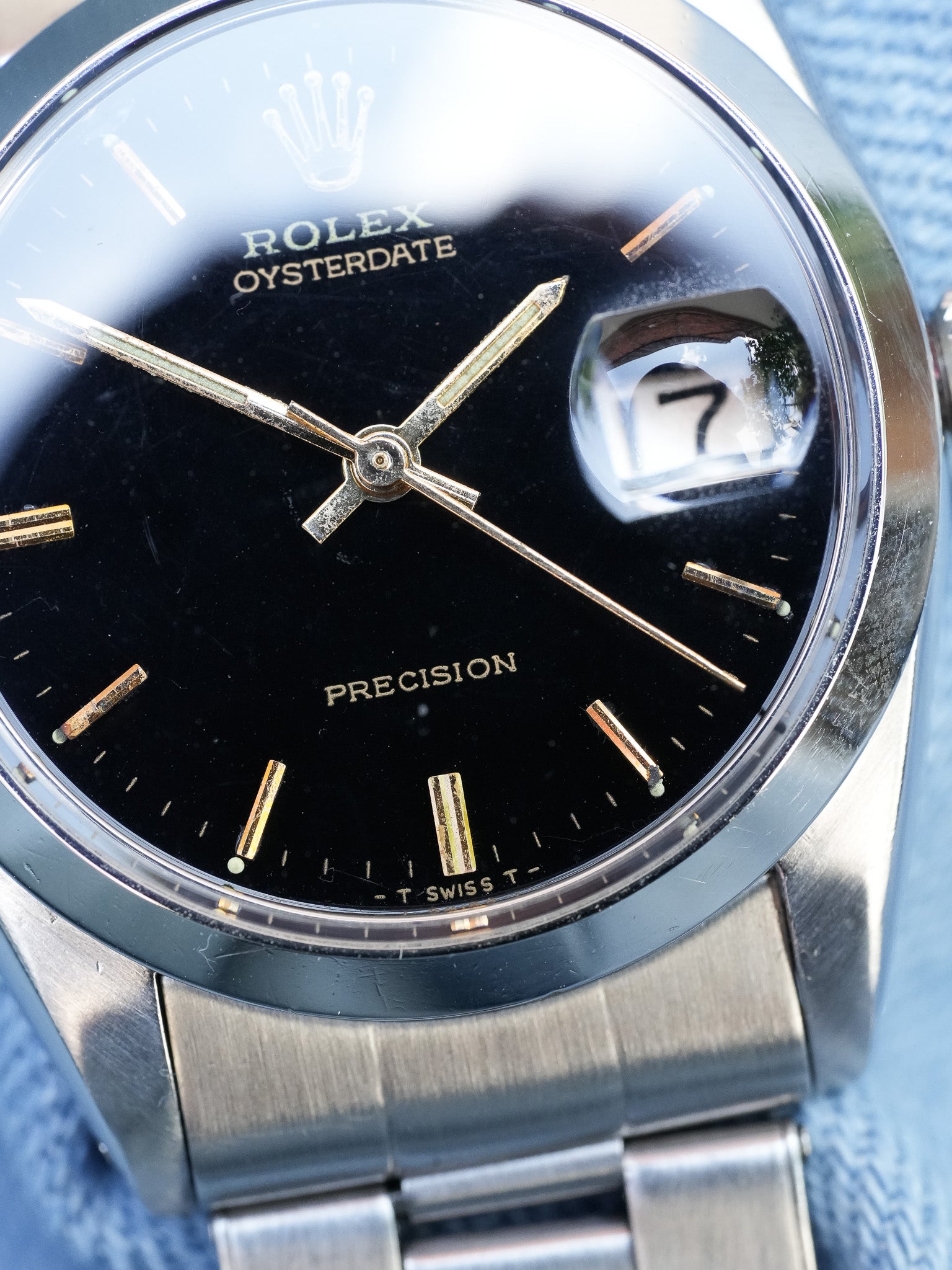 Rolex - 6694 Oysterdate Precision Date Noir Index Or - 1954 - Atelier Victor Paris - Vintage Watch Shop Dubai