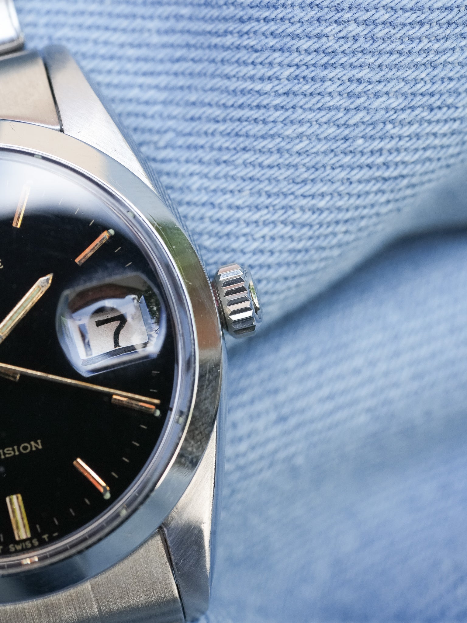 Rolex - 6694 Oysterdate Precision Date Noir Index Or - 1954 - Atelier Victor - Vintage Watch Shop