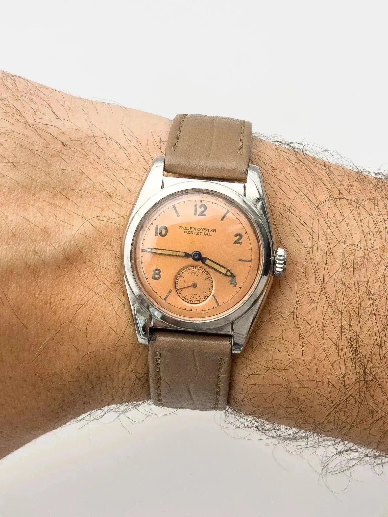 Rolex - Bubble Back 6050 Rare Salmon - 1950 - Atelier Victor - Vintage Shop