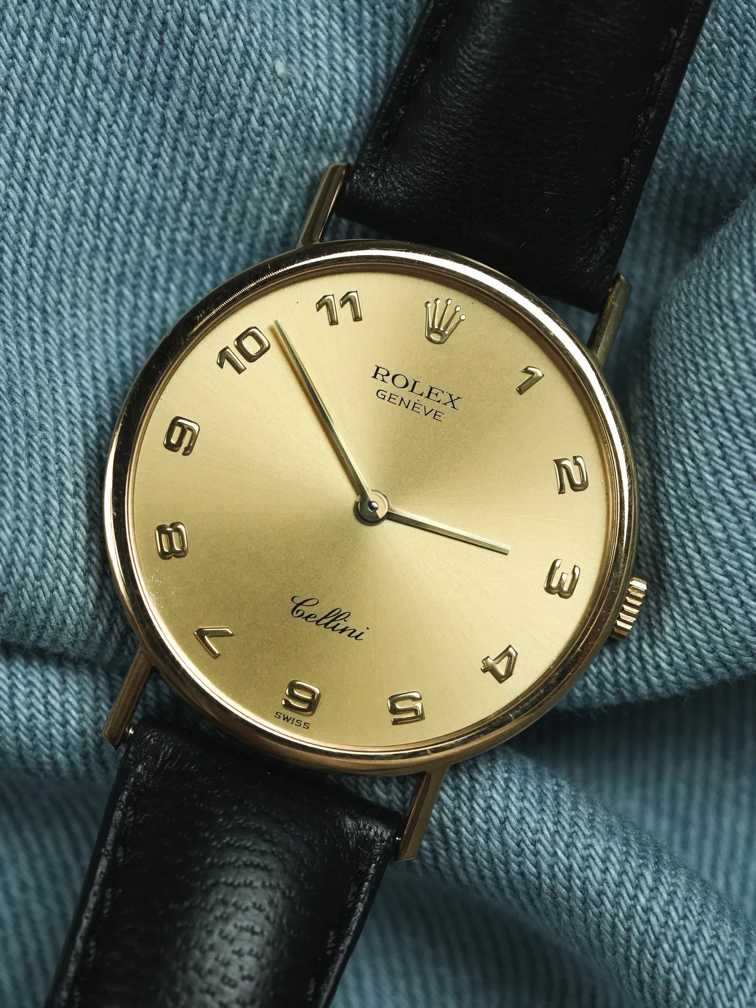 Rolex - Cellini 5112 or jaune 18k Chiffres arabes - 1989 - Atelier Victor - Vintage Shop