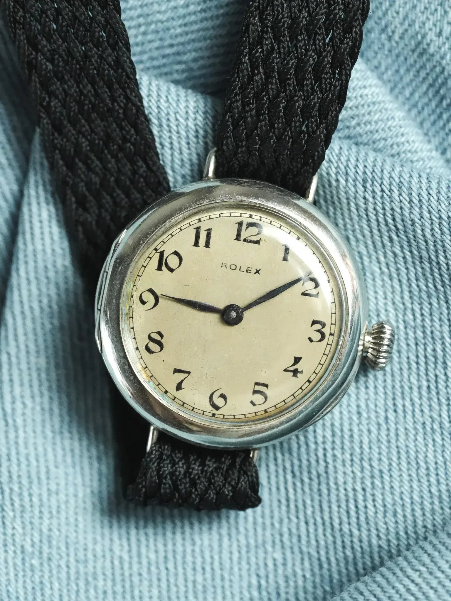 Rolex - Montre militaire En argent massif Calibre Rebberg - 1920s - Atelier Victor