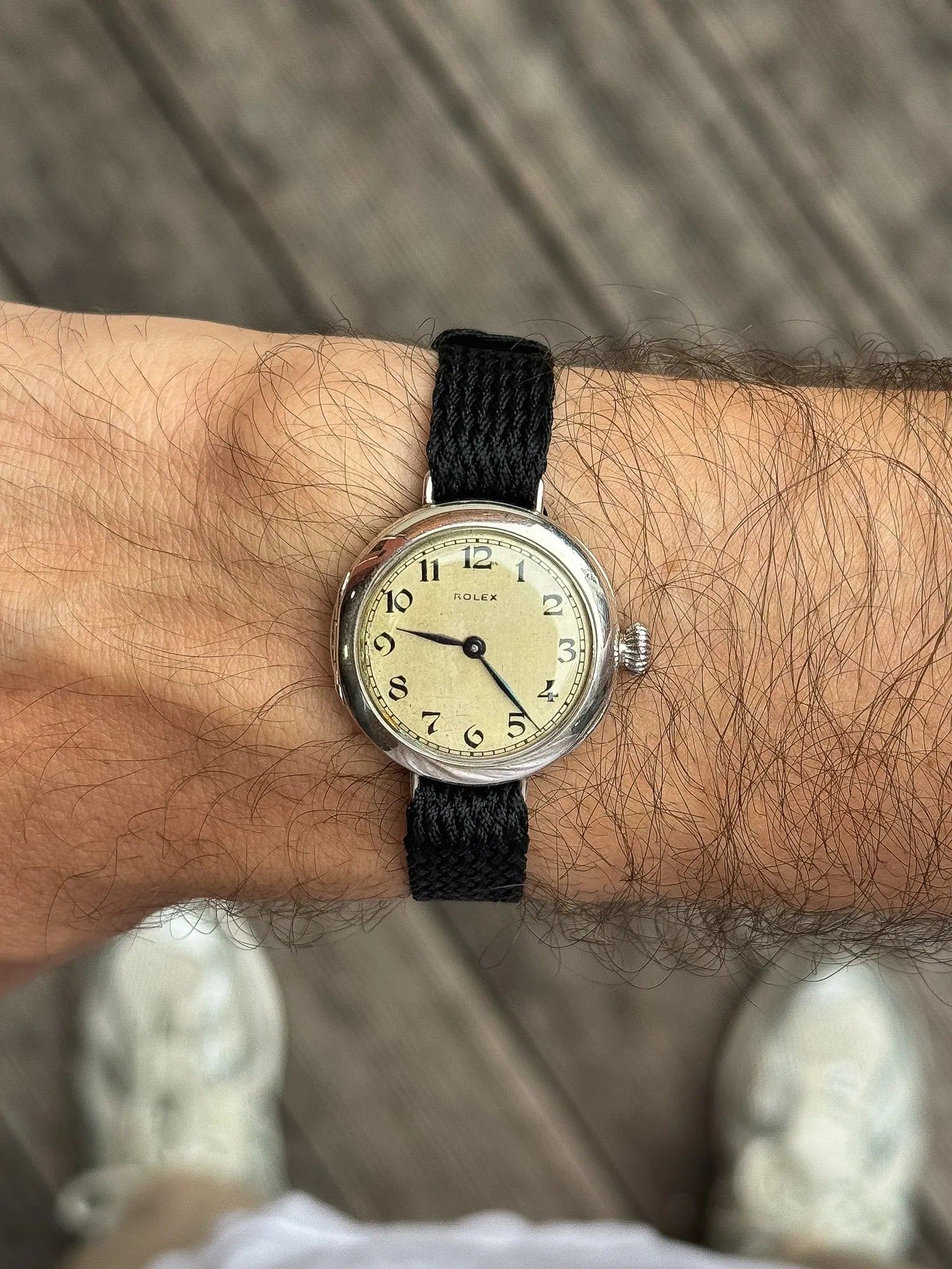 Rolex - Montre militaire En argent massif Calibre Rebberg - 1920s - Atelier Victor