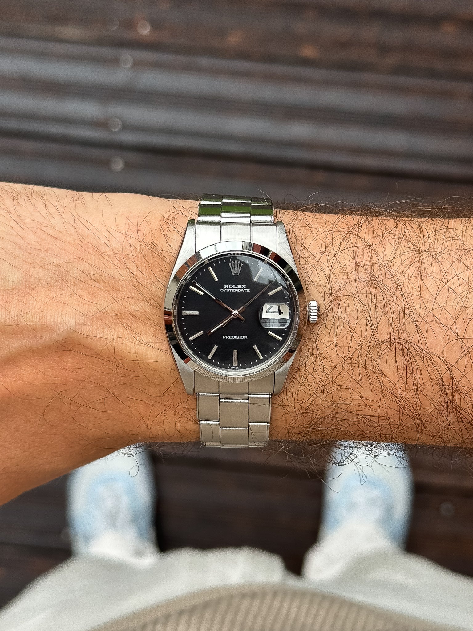 Rolex - Osyterdate 6694 Precision Cadran noir - 1966 - Atelier Victor - Vintage Shop