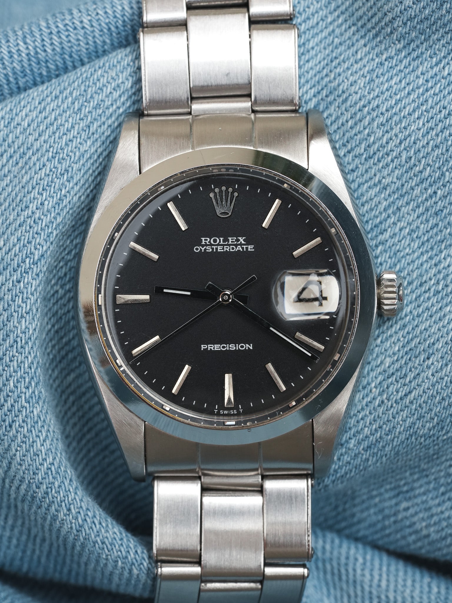 Rolex - Osyterdate 6694 Precision Cadran noir - 1966 - Atelier Victor - Vintage Shop