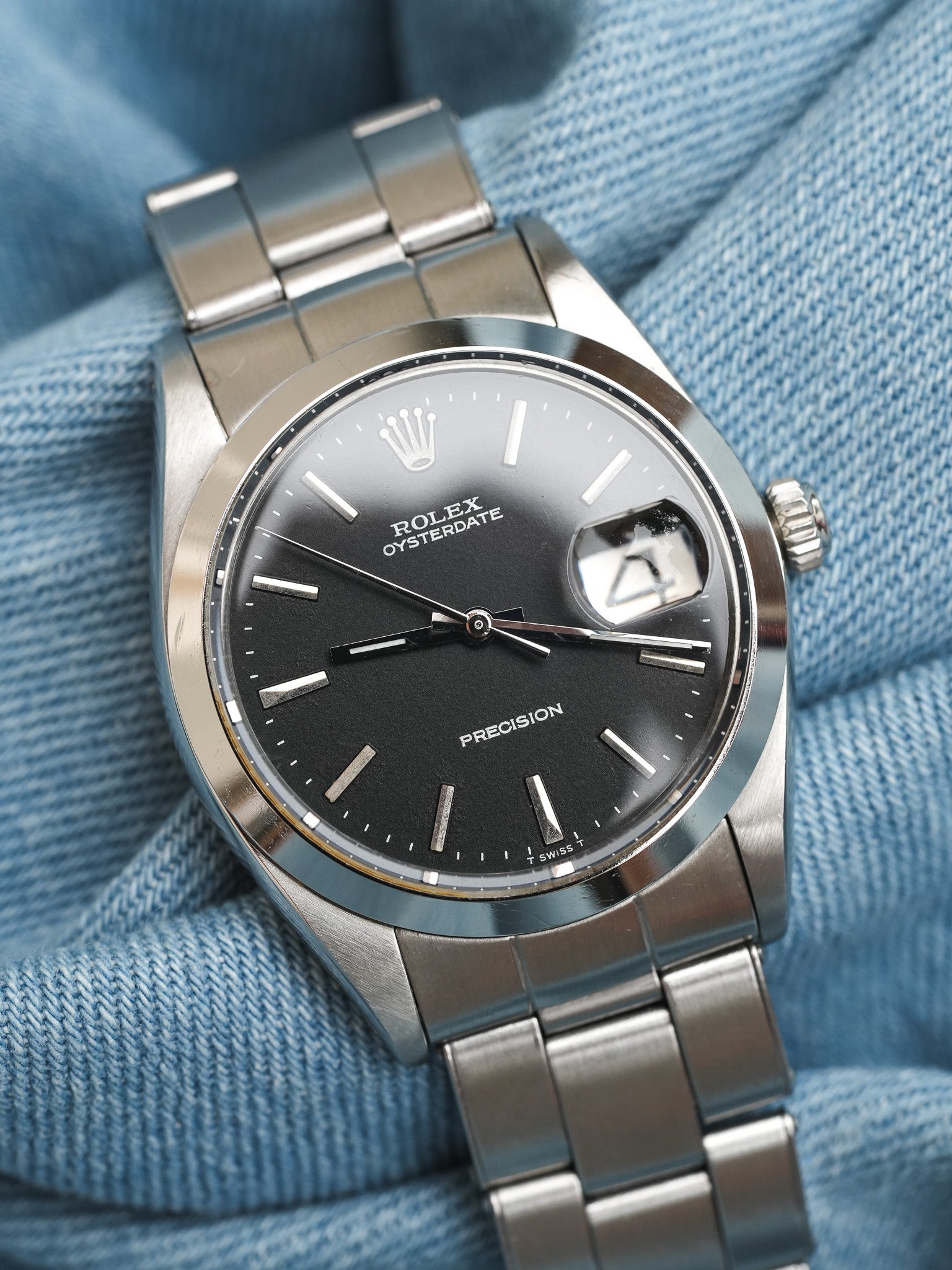 Rolex - Osyterdate 6694 Precision Cadran noir - 1966 - Atelier Victor - Vintage Shop