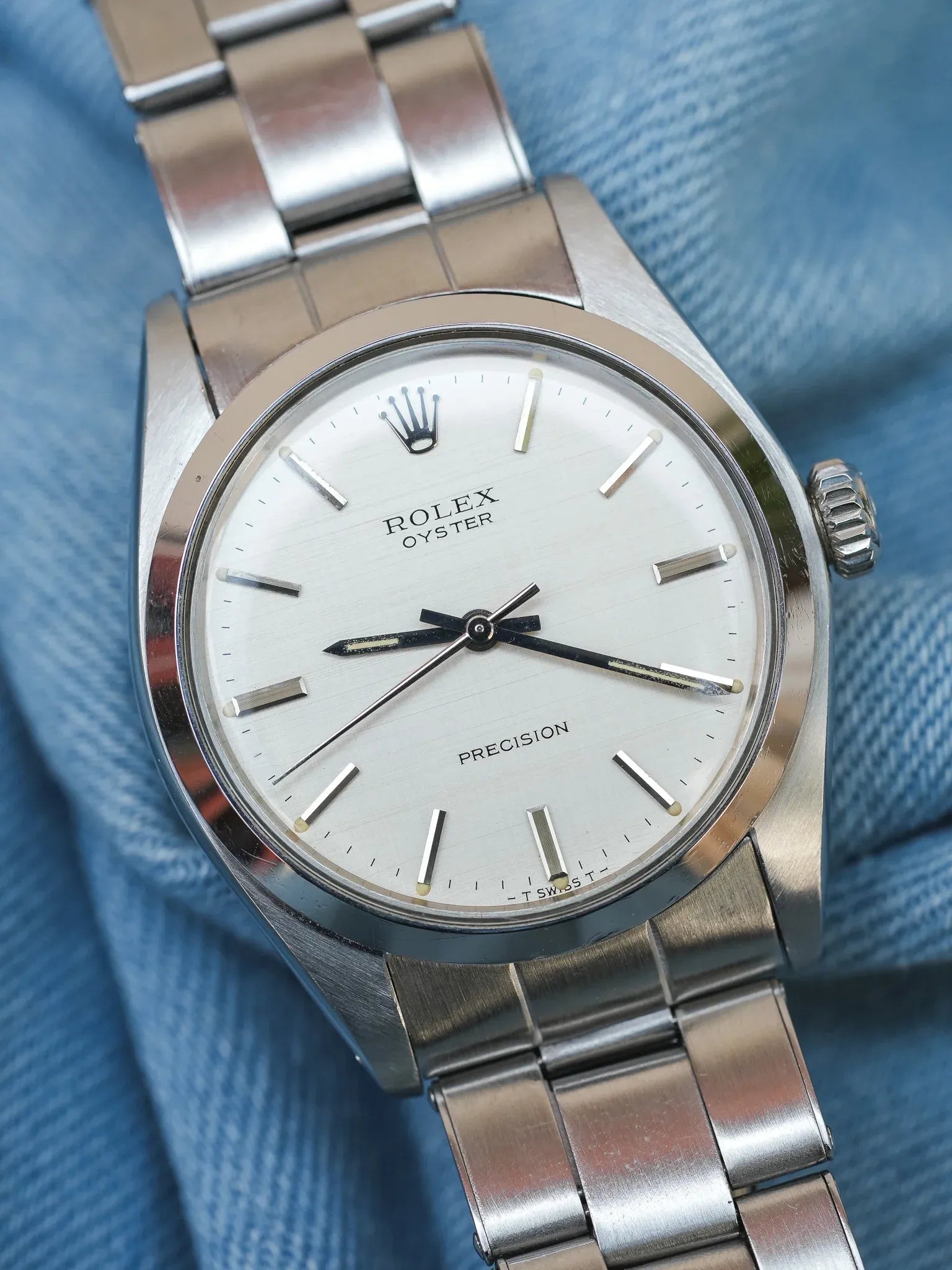 Rolex - Oyster Extra fine 6426 Cadran lin argent - 1971 - Atelier Victor - Vintage Shop