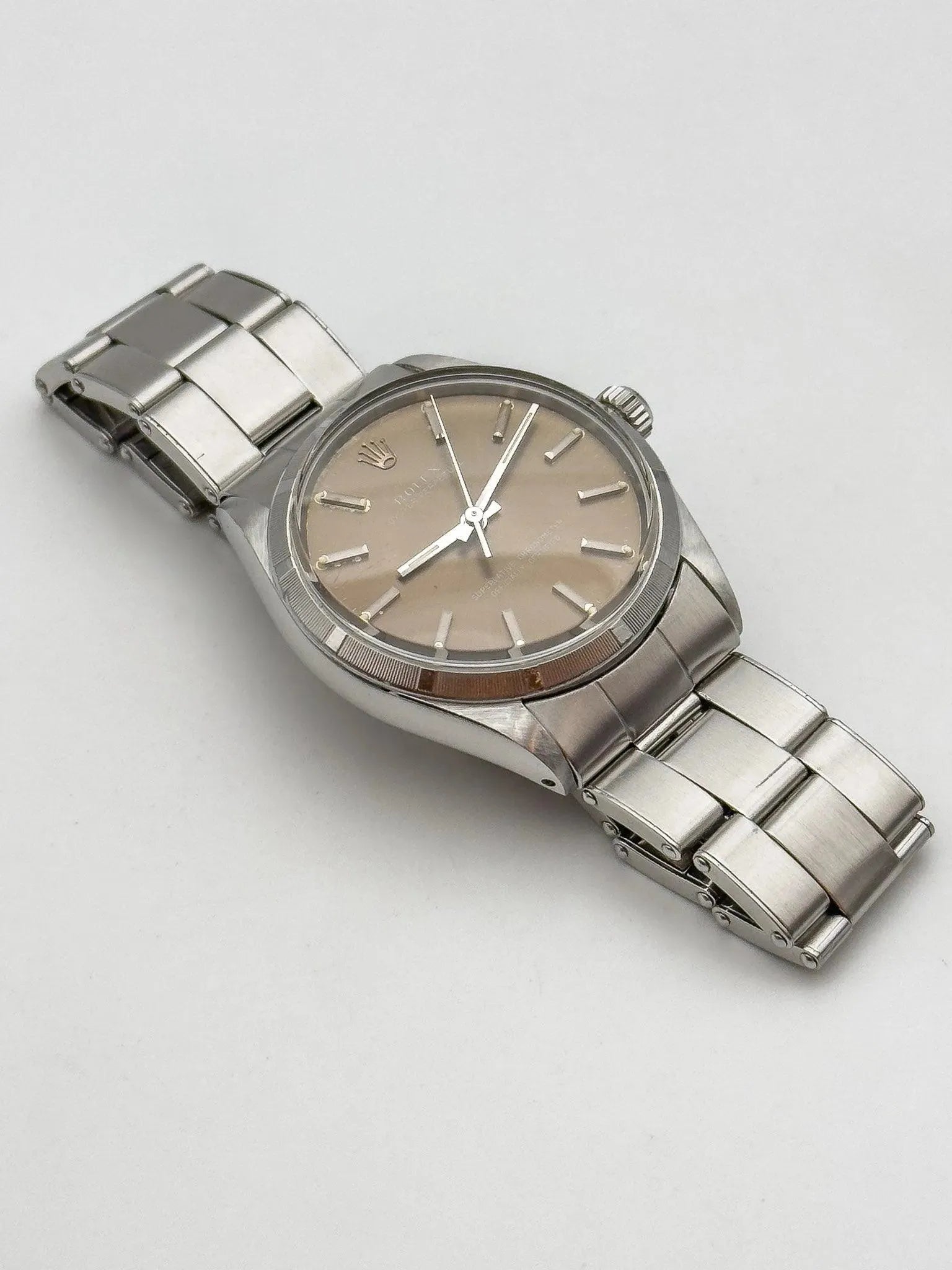 Rolex - Oyster Perpetual 1003 Moka COSC Engine Turned Bezel - 1966 - Atelier Victor Paris - Vintage Watch Shop Dubai