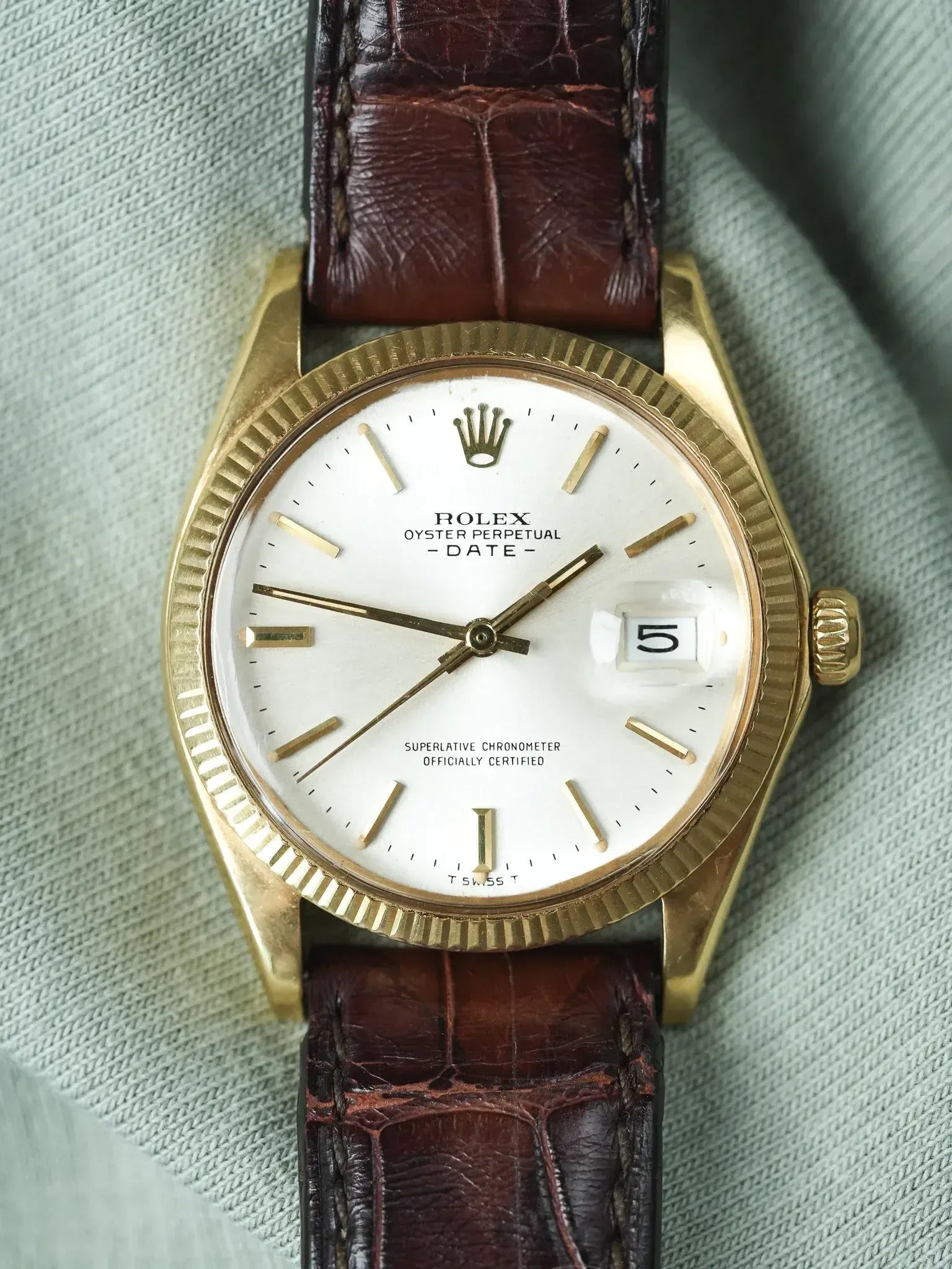 劳力士 - 蚝式恒动日历 COSC 型号 1503 34毫米 18k 黄金香槟色表盘 - 1969