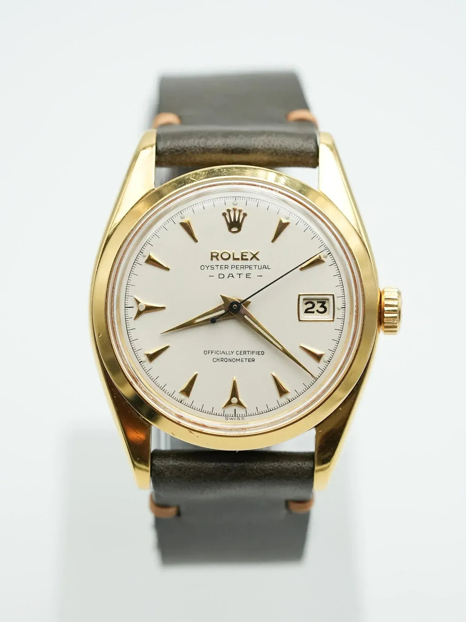 Rolex - Oyster Perpetual Date Plaqué or 6530 COSC - 1954 - Atelier Victor