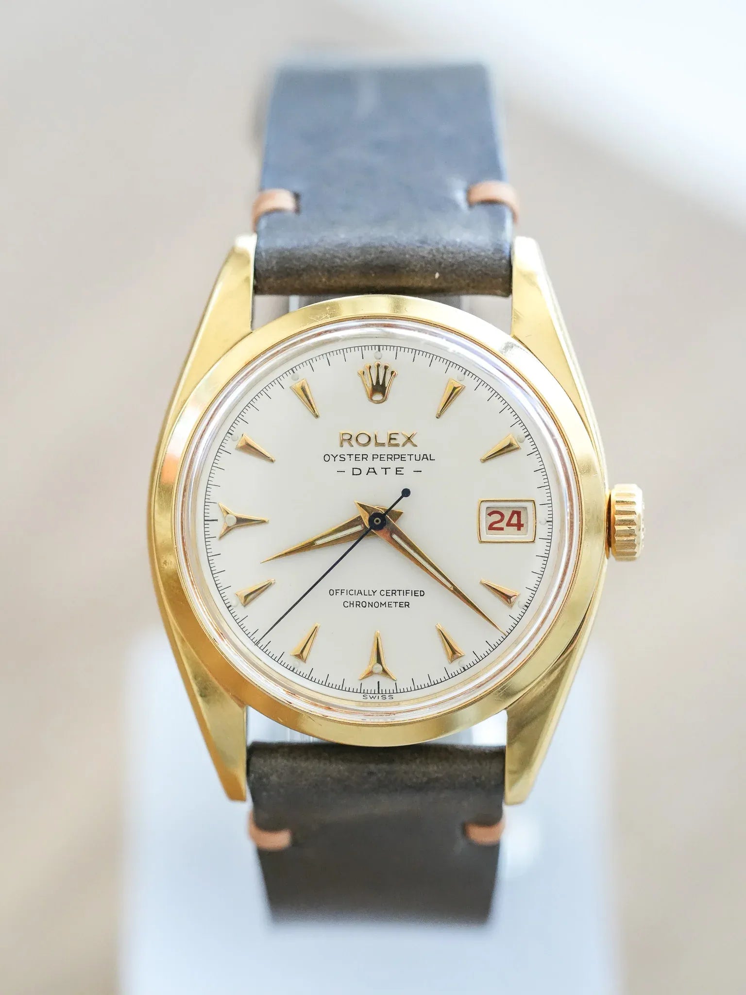 Rolex - Oyster Perpetual Date Plaqué or 6530 COSC - 1954 - Atelier Victor - Vintage Shop