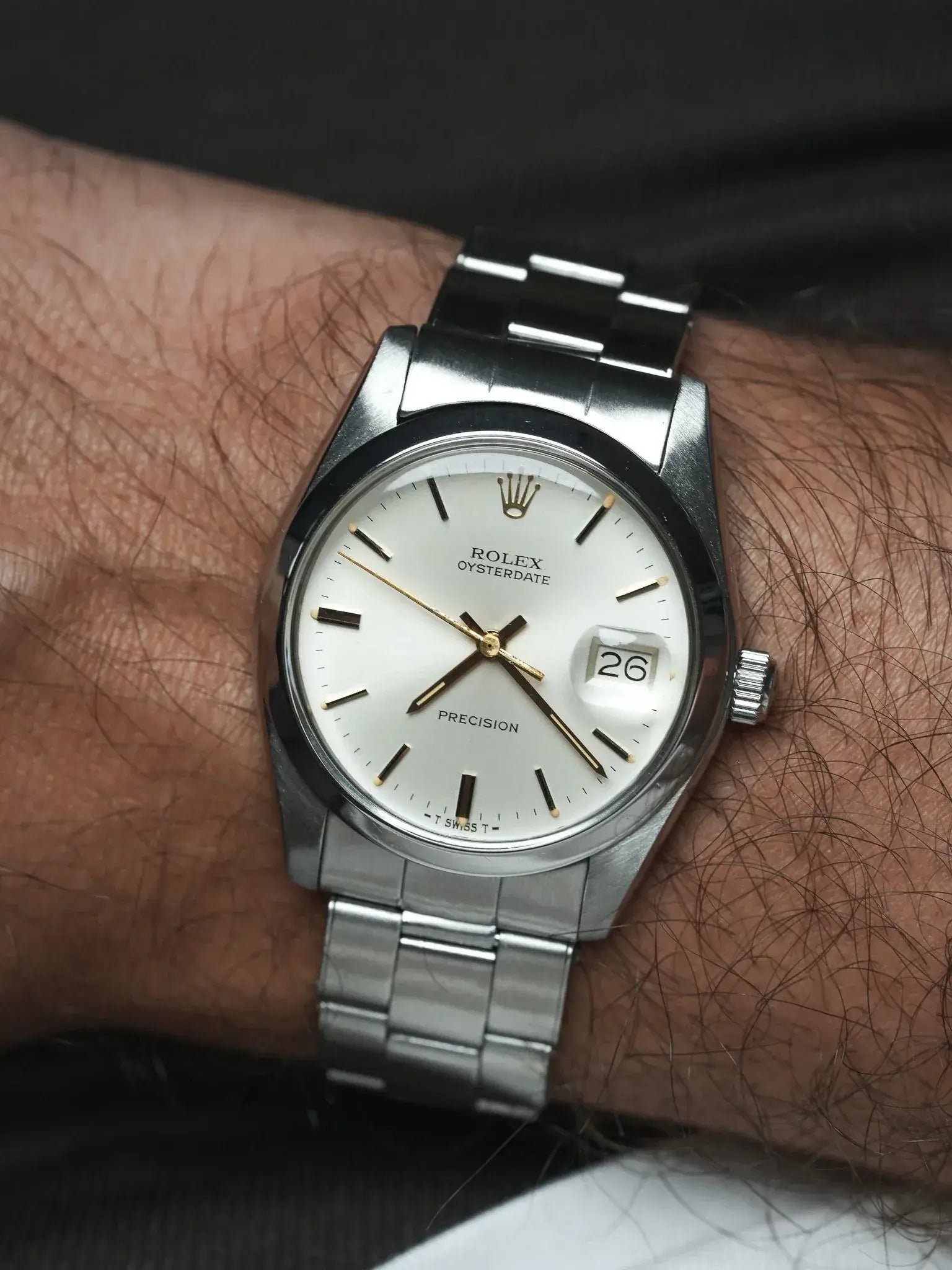 Rolex - Oysterdate 6694 Precision Cadran Champagne Aiguilles Or - 1977