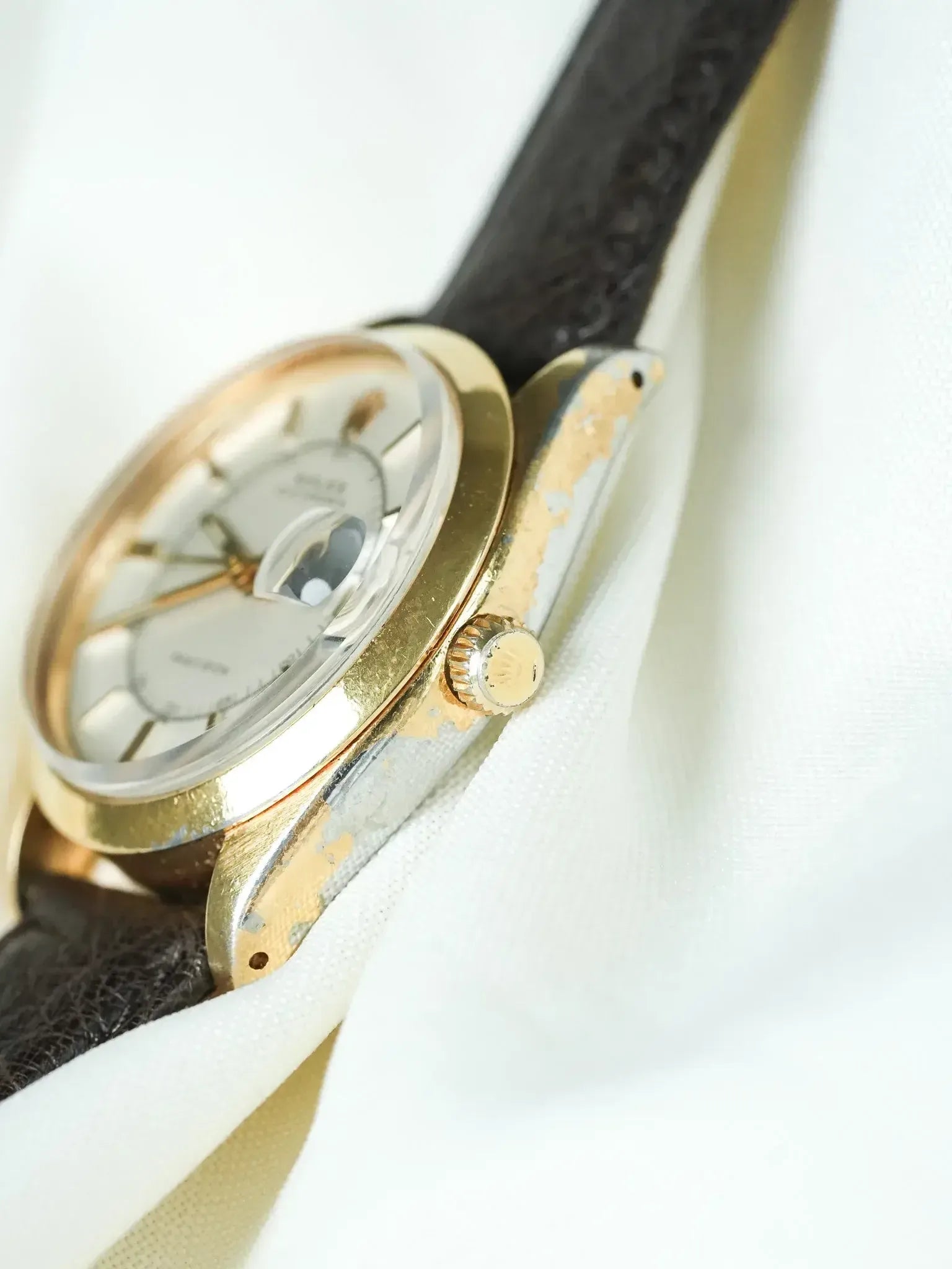 Rolex - Oysterdate 6694 Precision Plaqué or Cadran Chemin de fer - 1956 - Atelier Victor