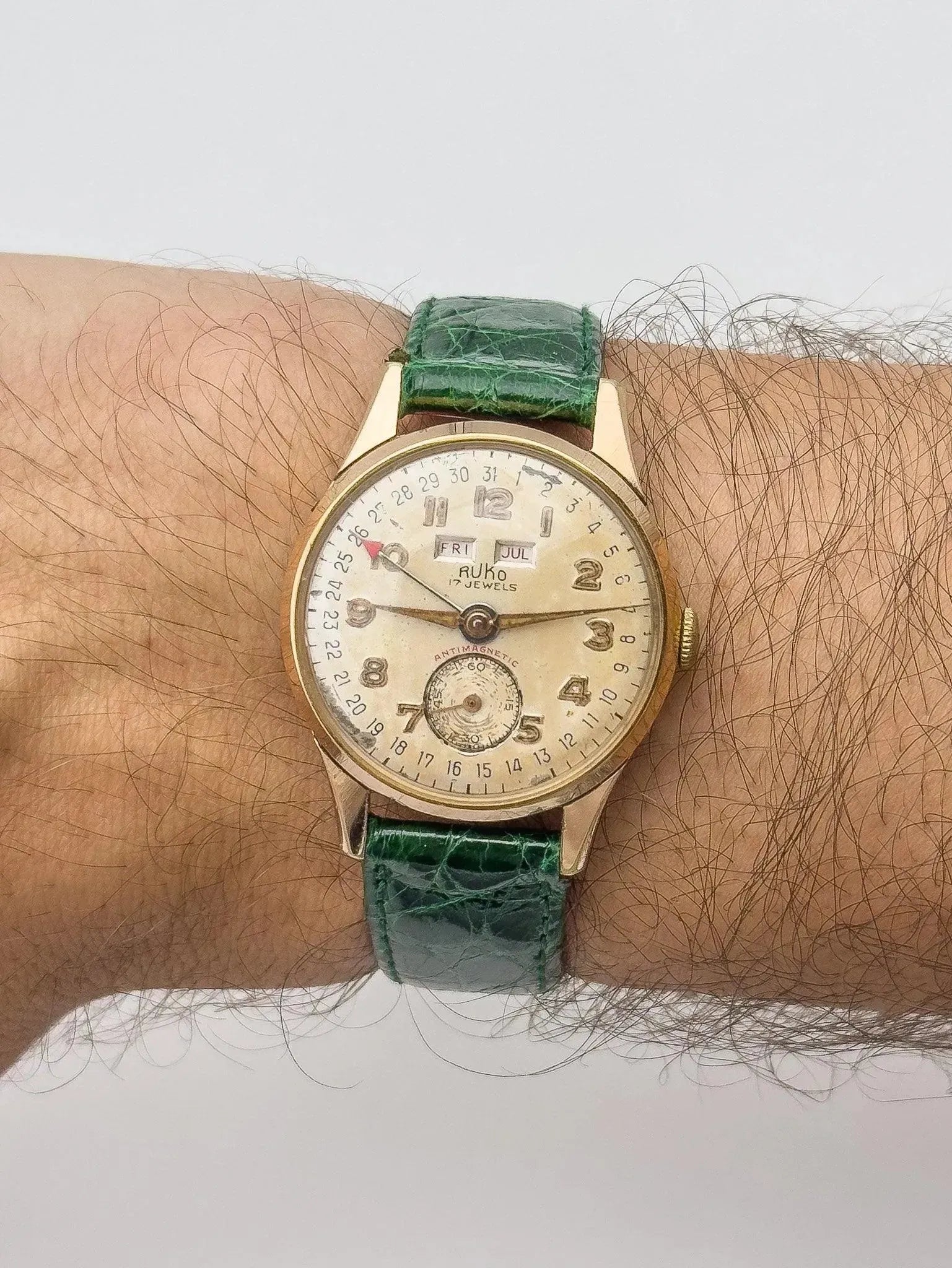 Ruko - Triple Calendar Or Patine - 1950s - Atelier Victor