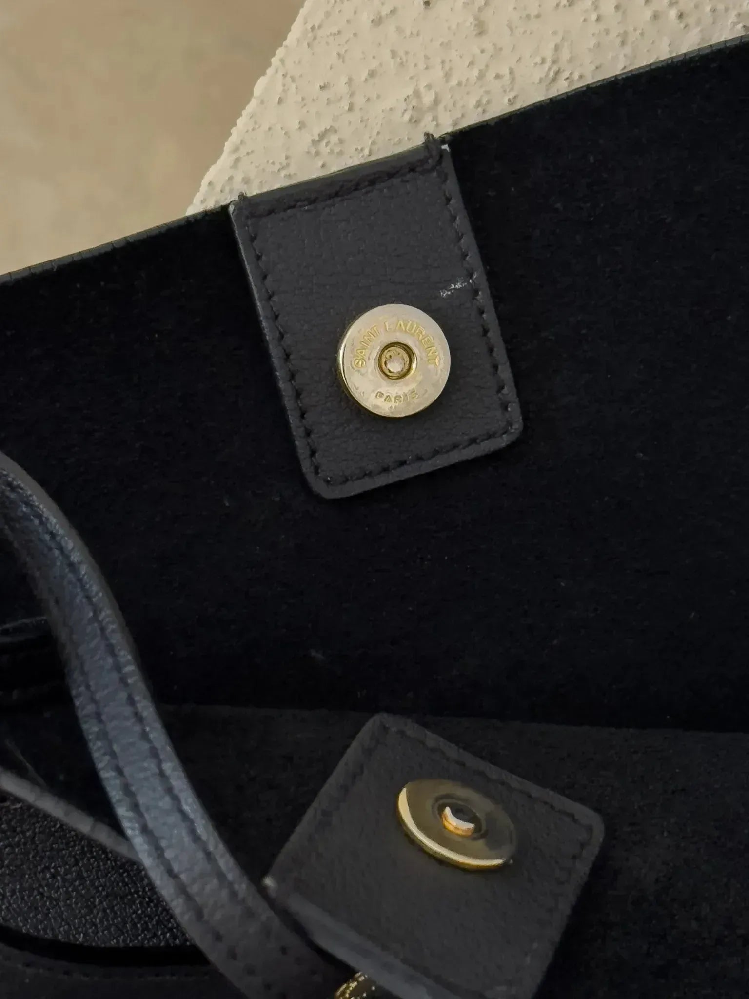 Saint Laurent - Cabas en cuir souple noir - Atelier Victor