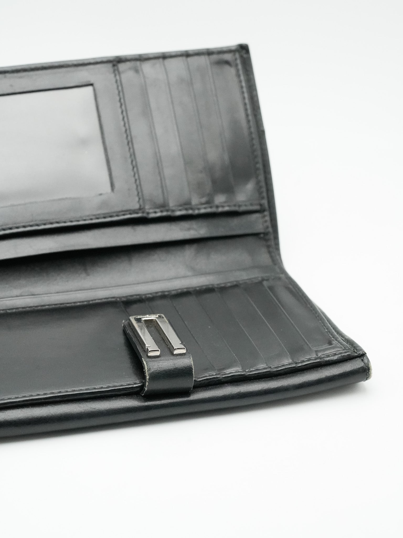 Salvatore Ferragamo - Portefeuille cuir noir - Atelier Victor - Vintage Shop