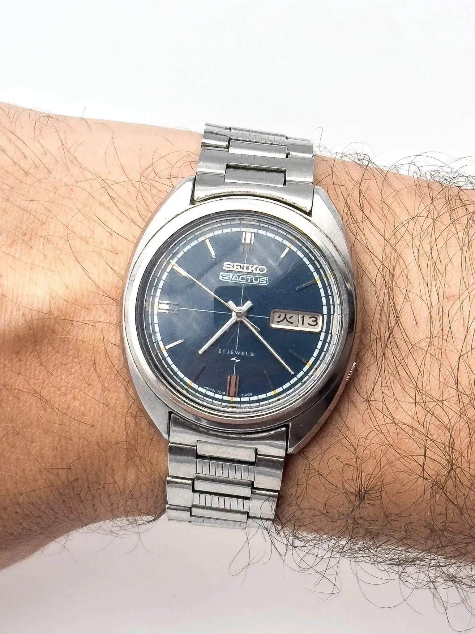 Seiko 5 - Actus Cadran Bleu bracelet Seiko - 1972 - Atelier Victor