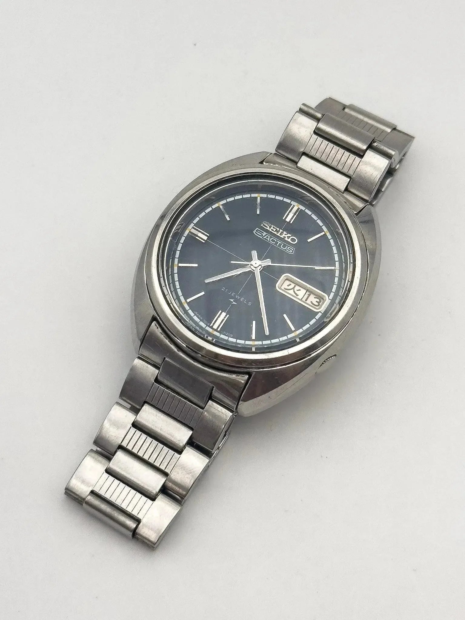 Seiko 5 - Actus Cadran Bleu bracelet Seiko - 1972 - Atelier Victor - Vintage Shop
