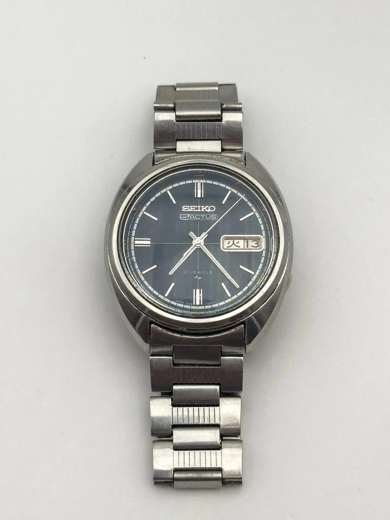 Seiko 5 - Actus Cadran Bleu bracelet Seiko - 1972 - Atelier Victor - Vintage Shop