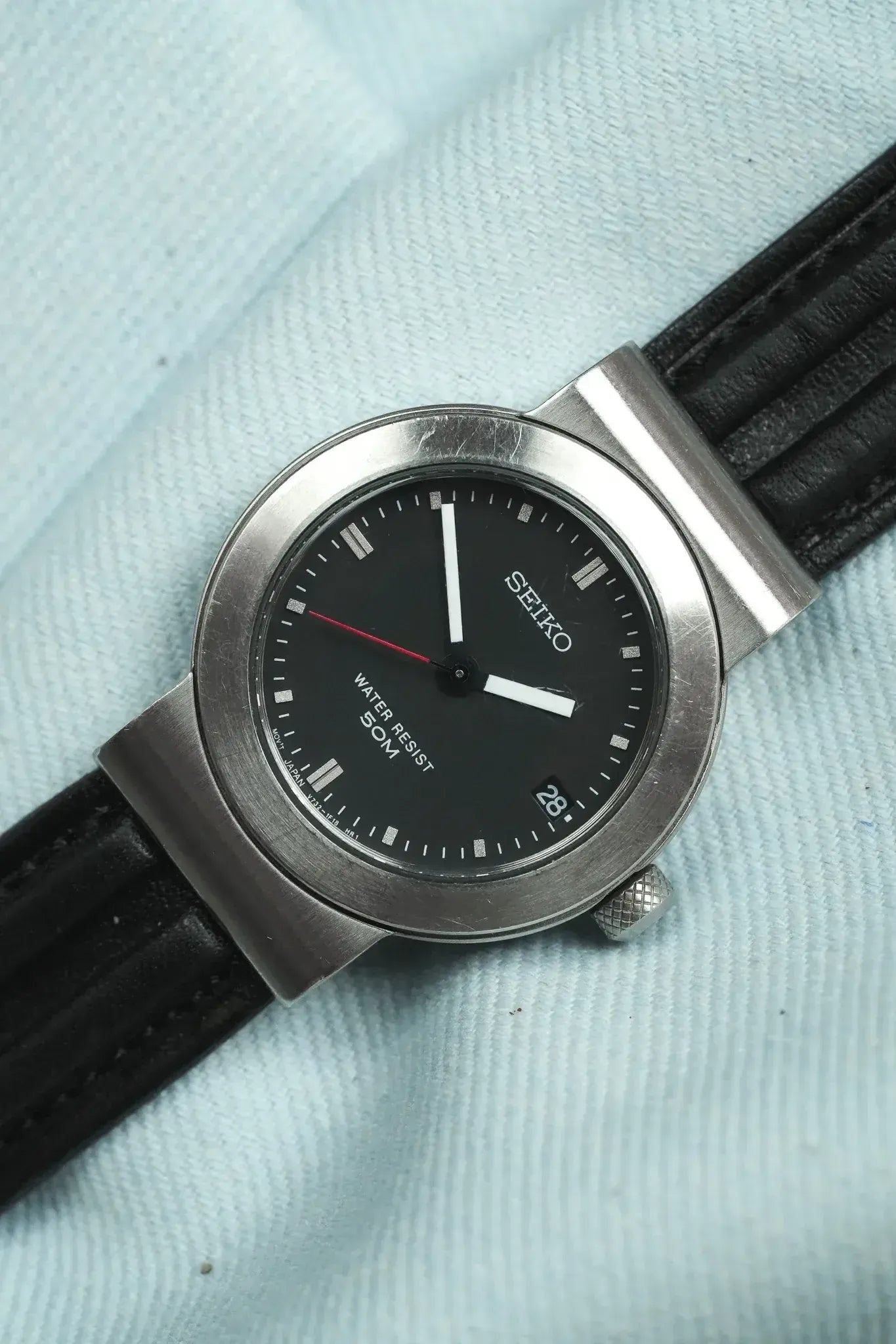 Seiko - Acier Brossé Cornes centrales Trotteuse Rouge - 1990 - Atelier Victor