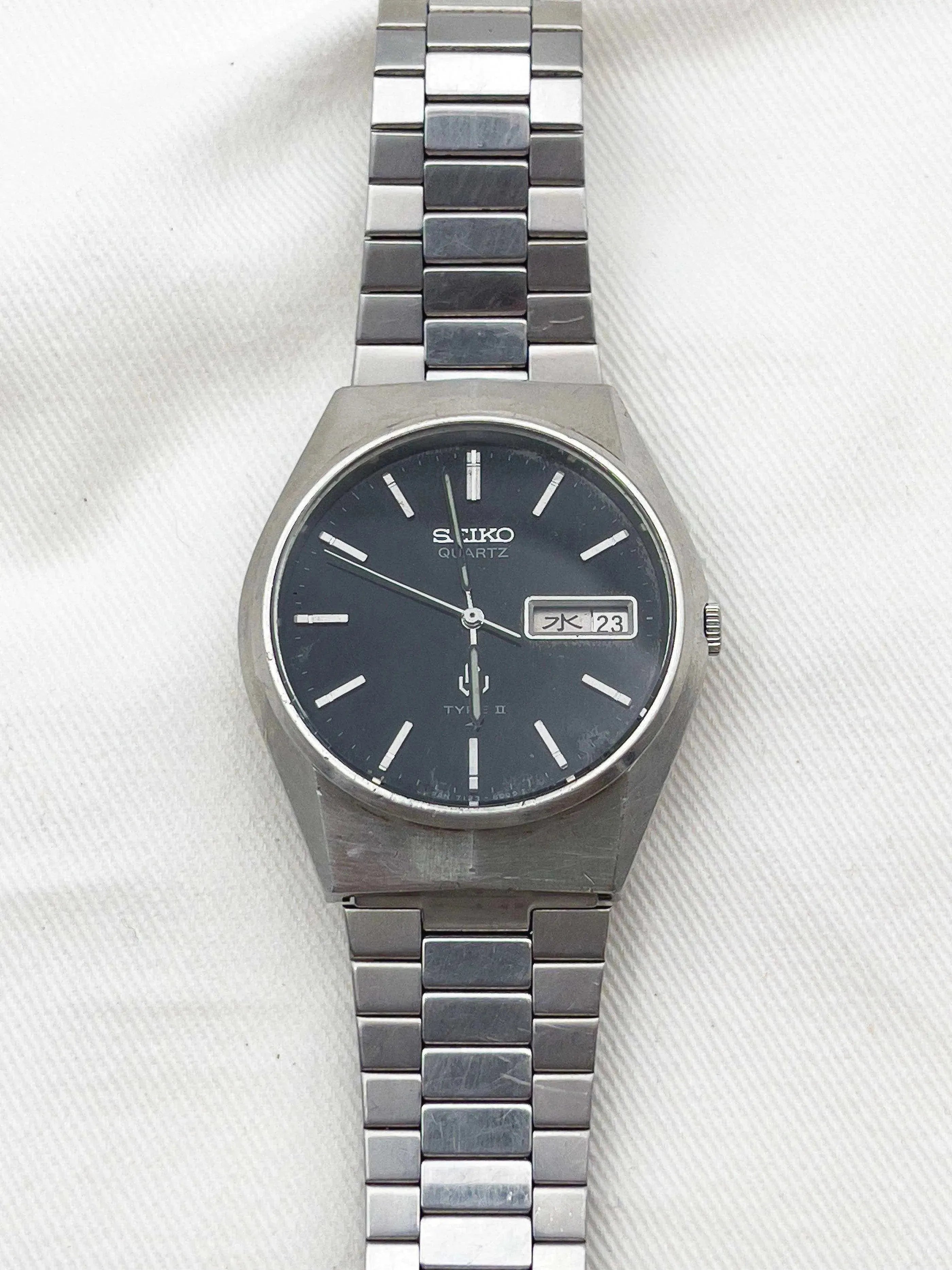 Seiko - Acier Noir Daydate Kanji - 1989 - Atelier Victor - Vintage Shop
