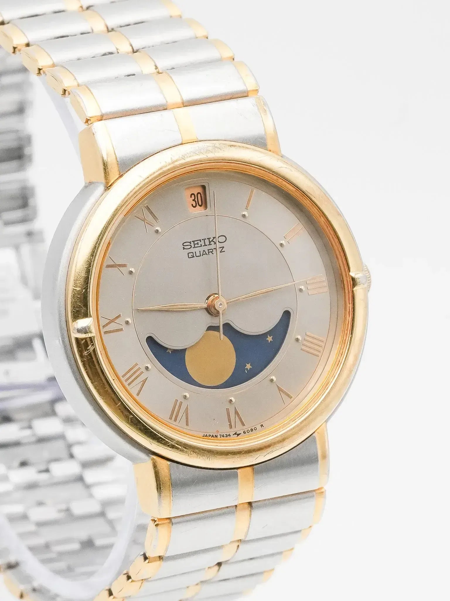 Seiko - Acier Or Phase de lune Romain - 1986 - Atelier Victor