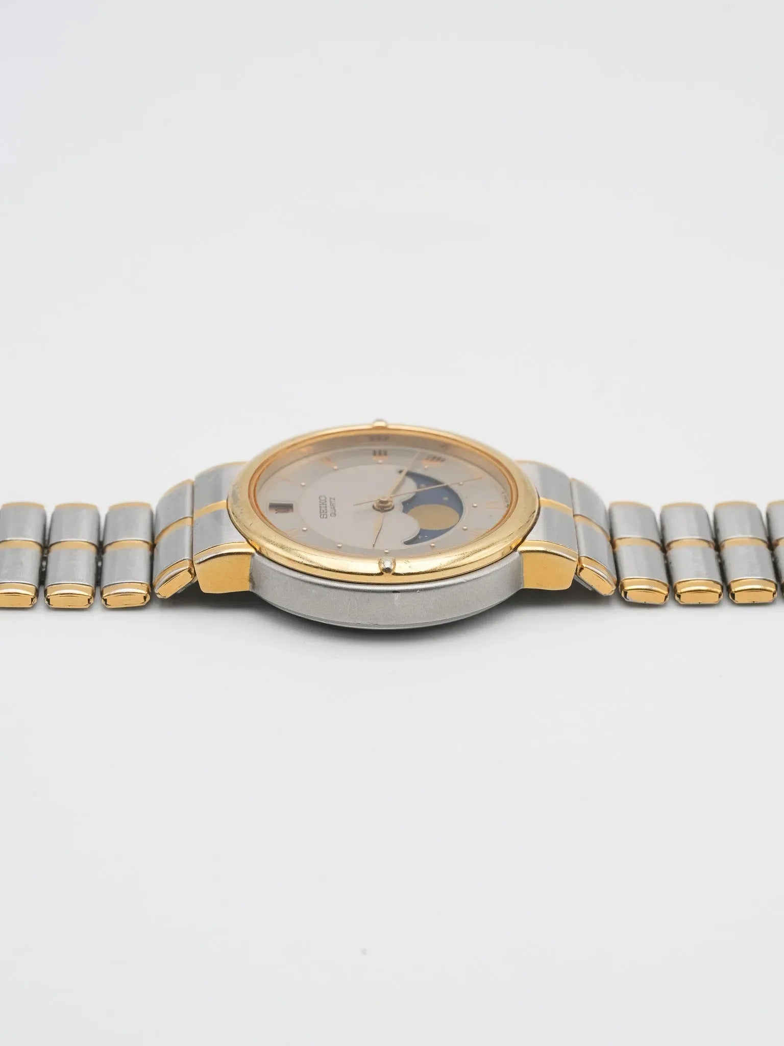 Seiko - Acier Or Phase de lune Romain - 1986 - Atelier Victor - Vintage Shop