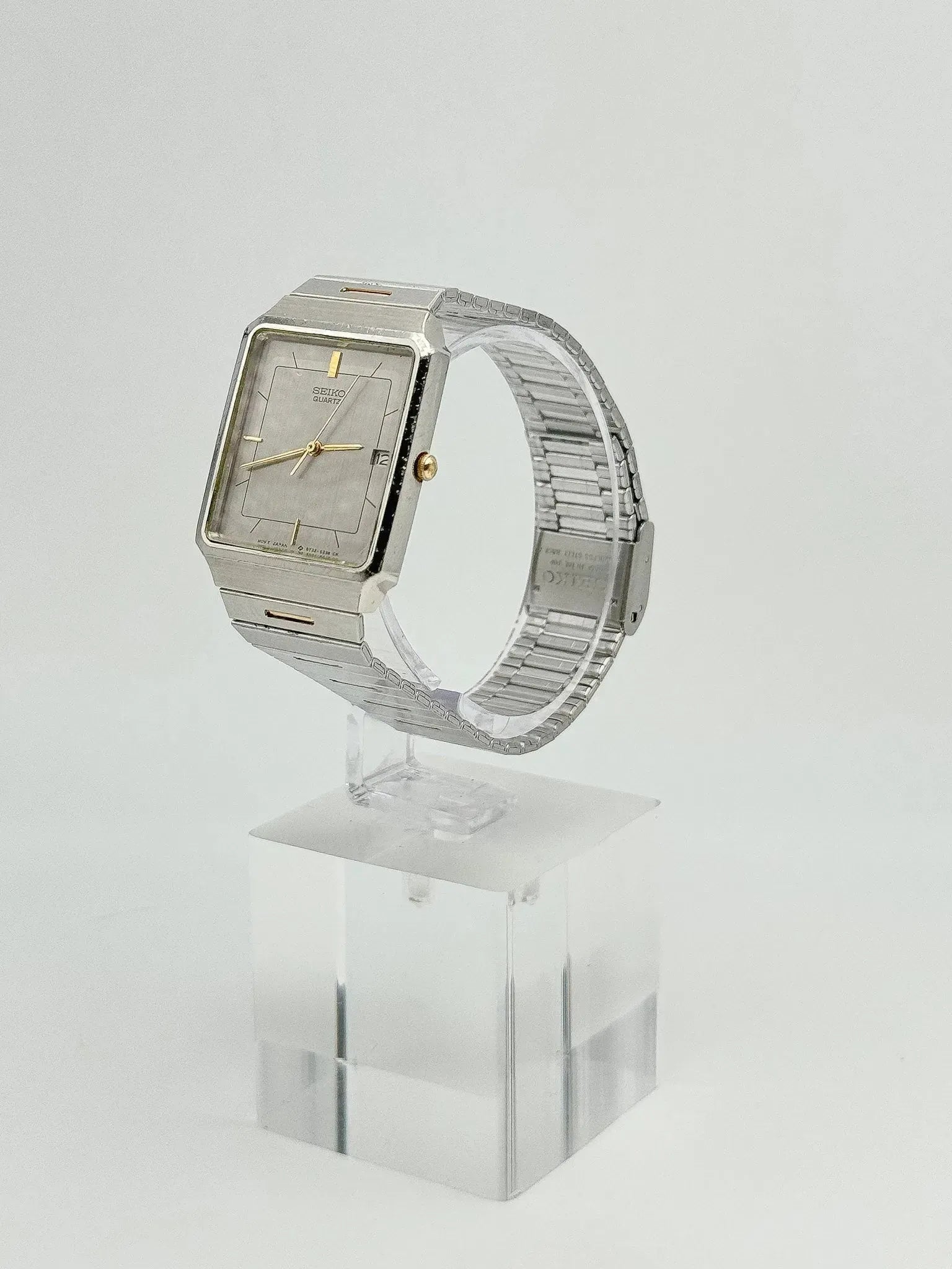 Seiko - Acier Strié Doré Bracelet intégré - 1997 - Atelier Victor