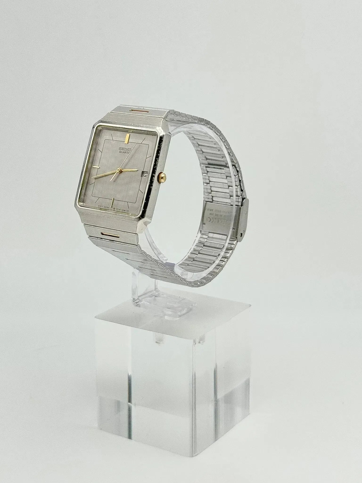 Seiko - Acier Strié Doré Bracelet intégré - 1997 - Atelier Victor