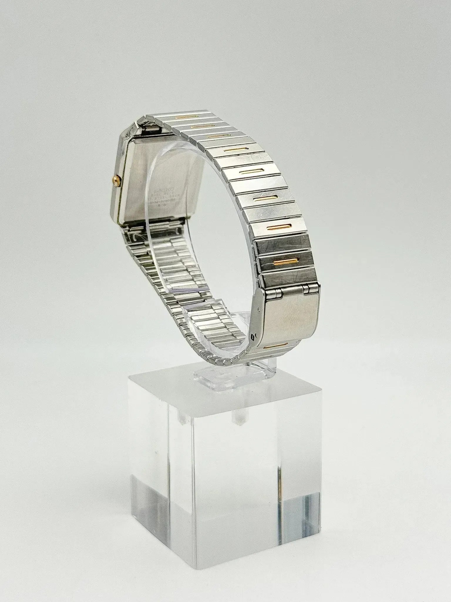 Seiko - Acier Strié Doré Bracelet intégré - 1997 - Atelier Victor