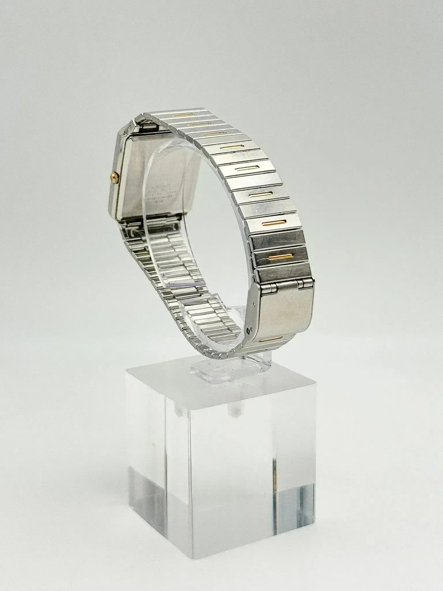 Seiko - Acier Strié Doré Bracelet intégré - 1997 - Atelier Victor