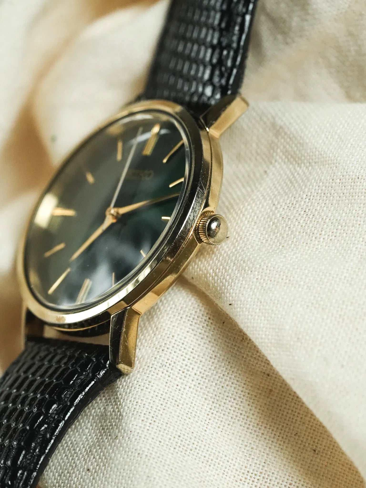 Seiko - Cadran Vert brillant index or - 2000s - Atelier Victor - Vintage Shop