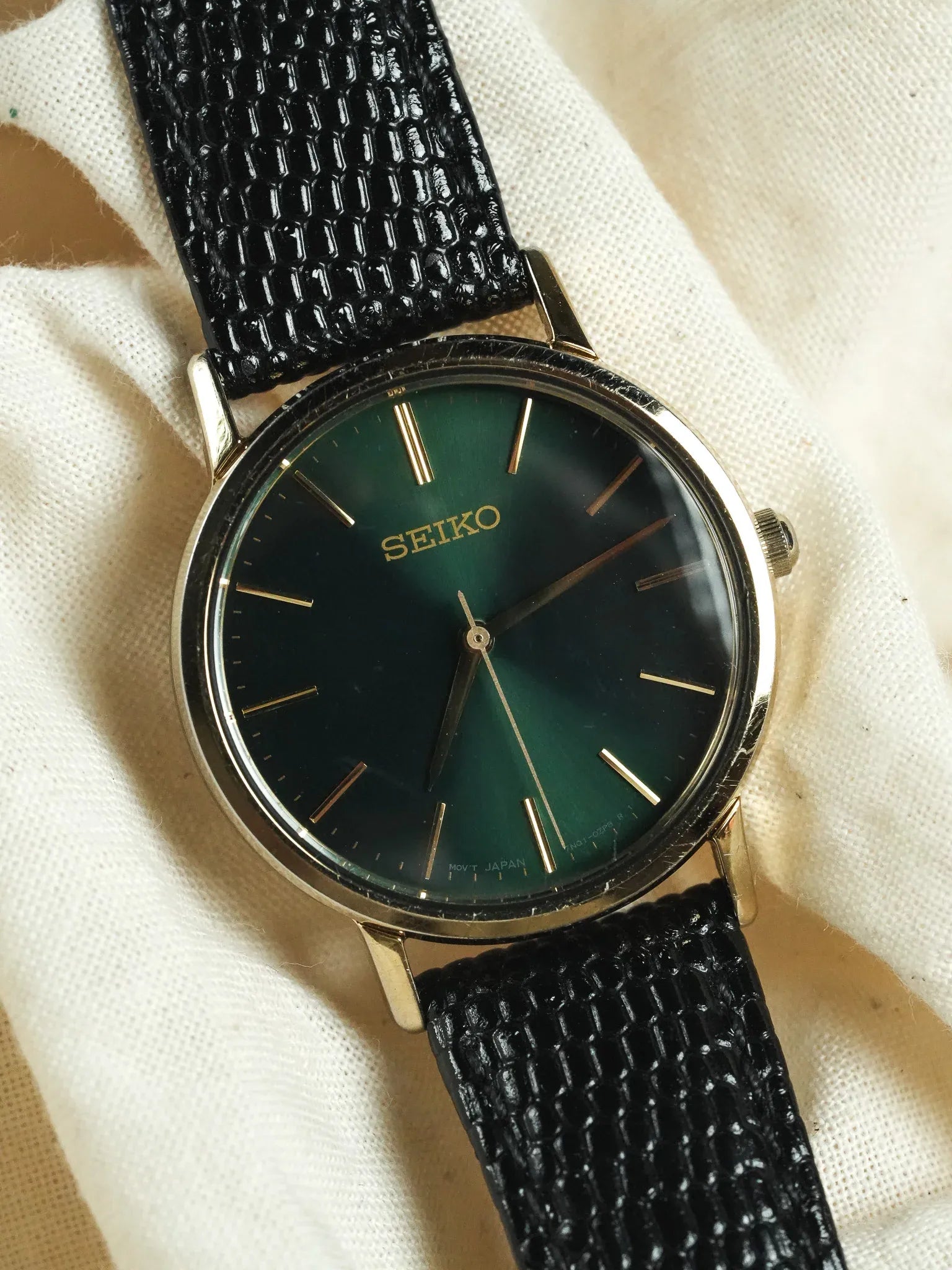 Seiko - Cadran Vert brillant index or - 2000s - Atelier Victor - Vintage Shop