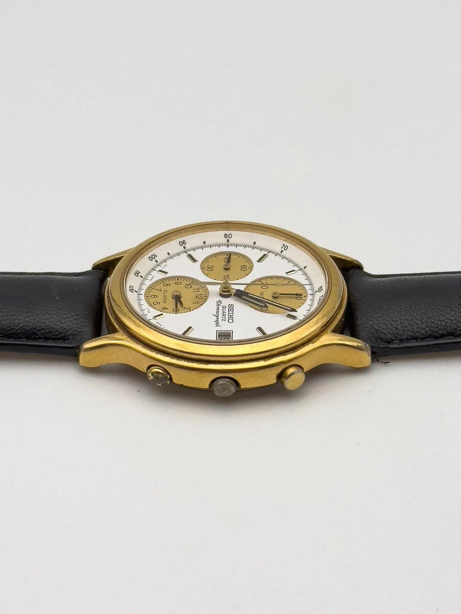 Seiko - Chrono Alarm White Gold - 1995 - Atelier Victor - Vintage Shop
