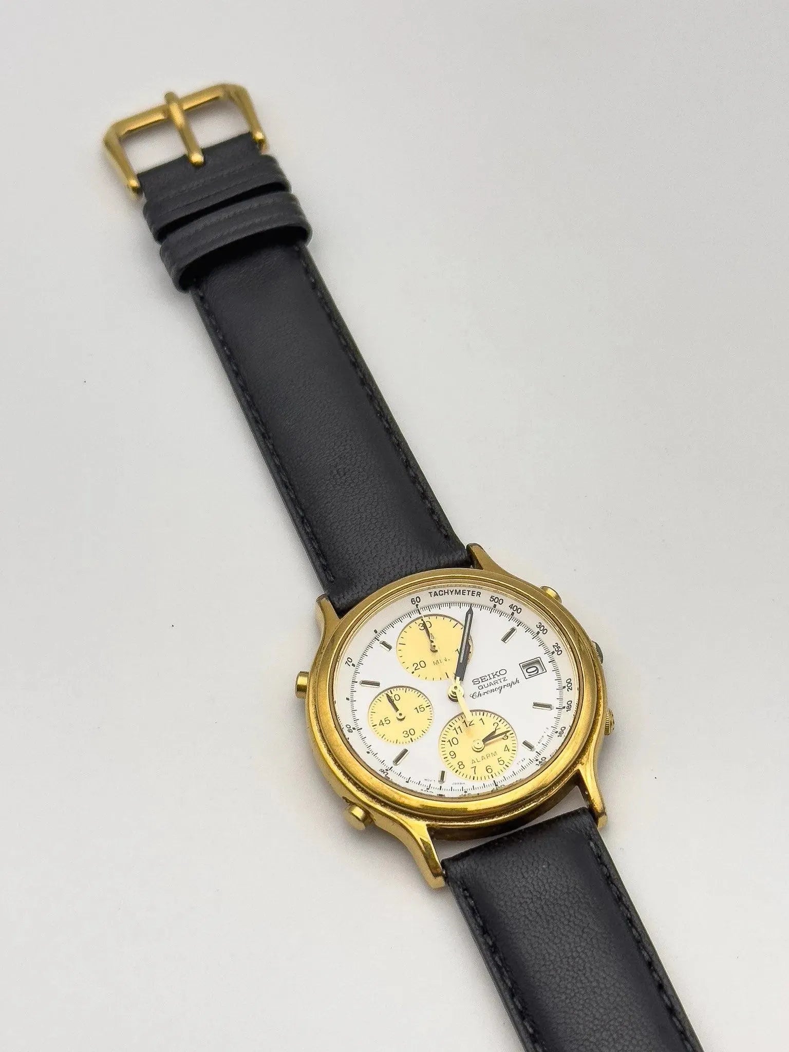 Seiko - Chrono Alarm White Gold - 1995 - Atelier Victor - Vintage Shop