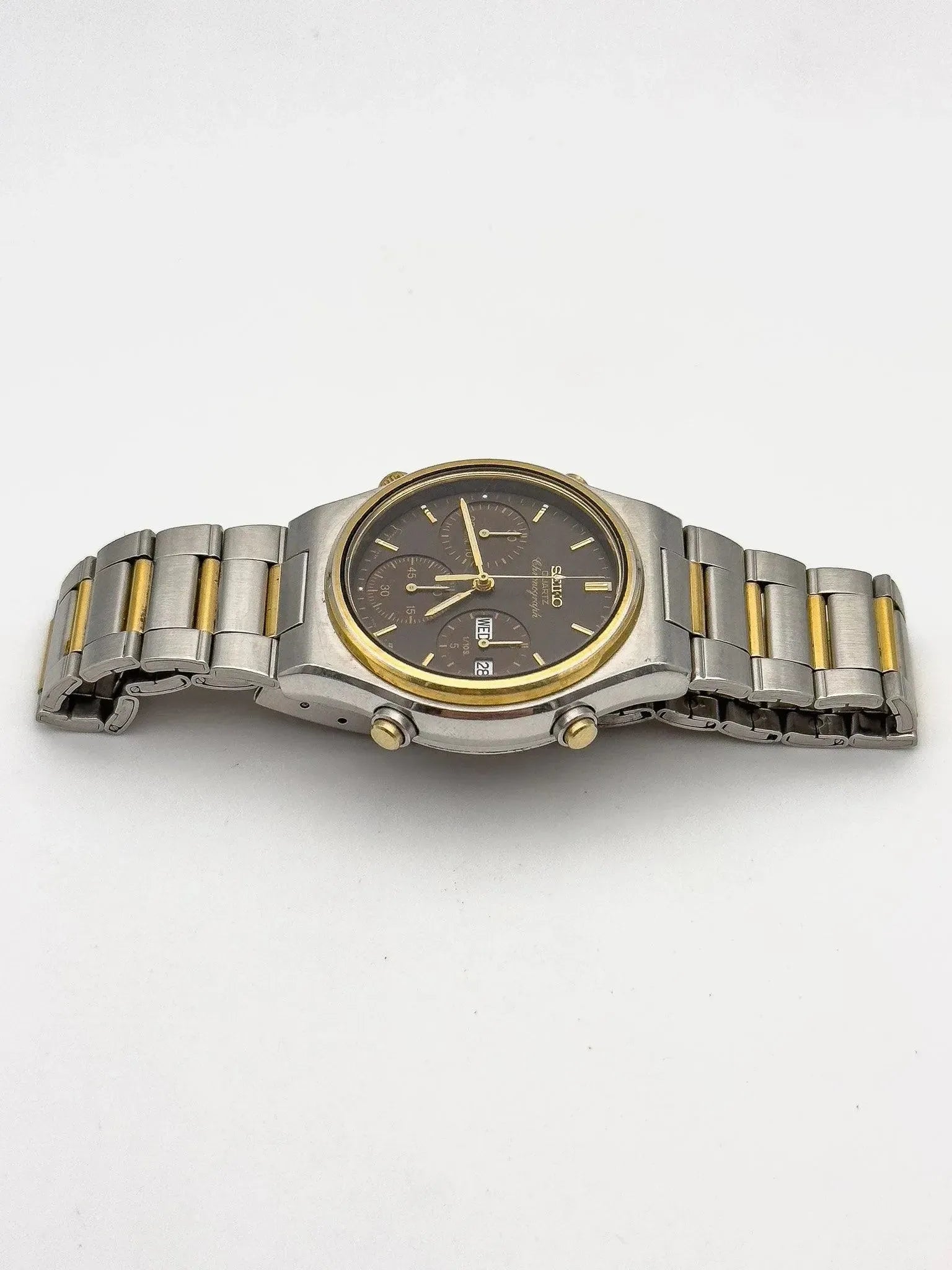 Seiko - Chrono Chocolat Two Tones - 1986 - Atelier Victor - Vintage Shop